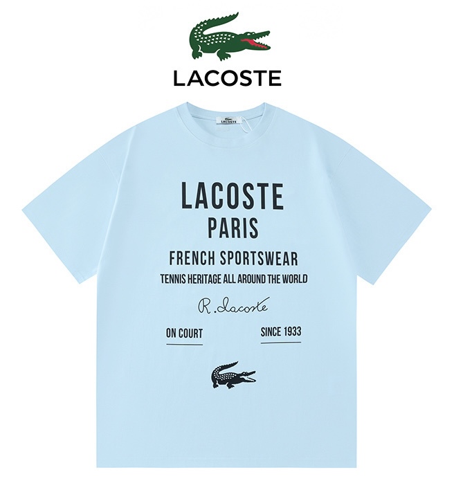 Lacoste Basic Clothing Black Printed Xs-s-m-l