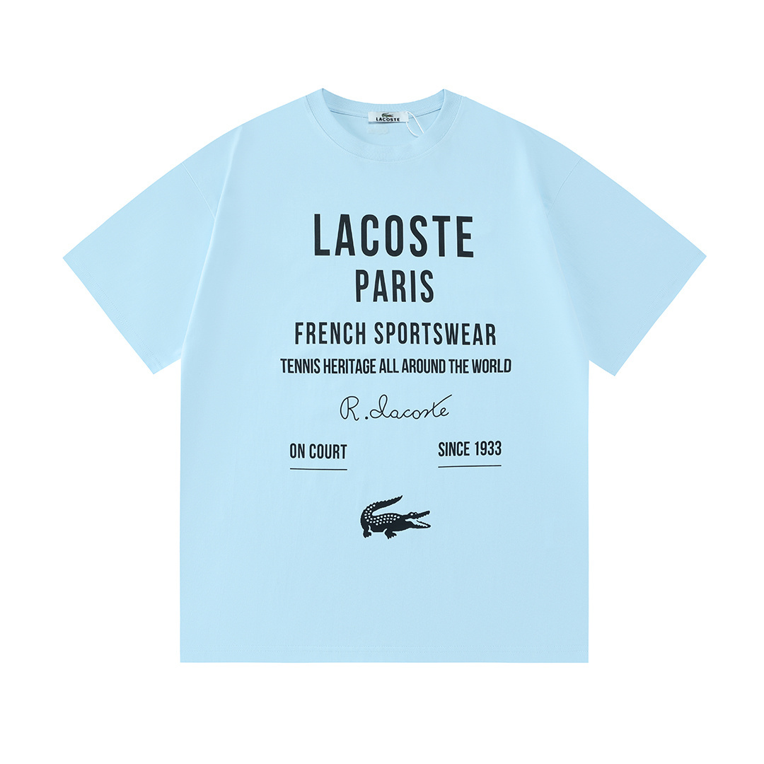 Lacoste Basic Clothing Black Printed Xs-s-m-l