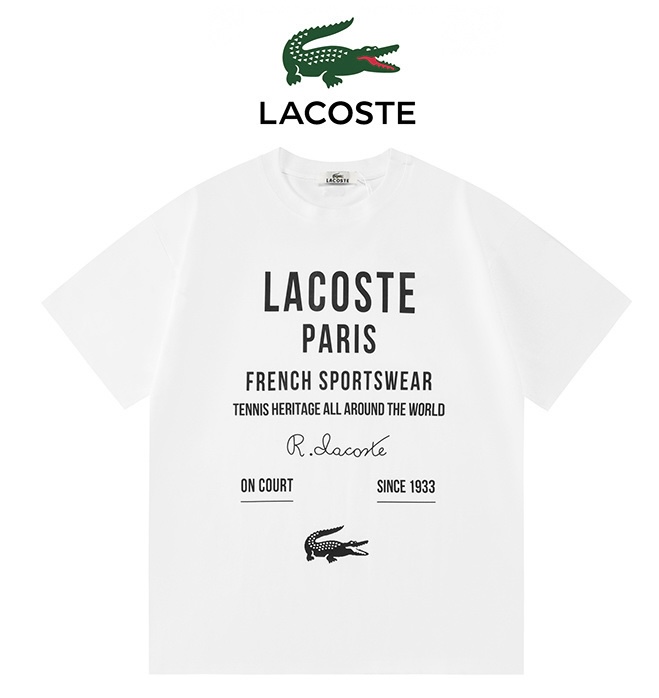 Lacoste Basic Clothing Black Printed Xs-s-m-l