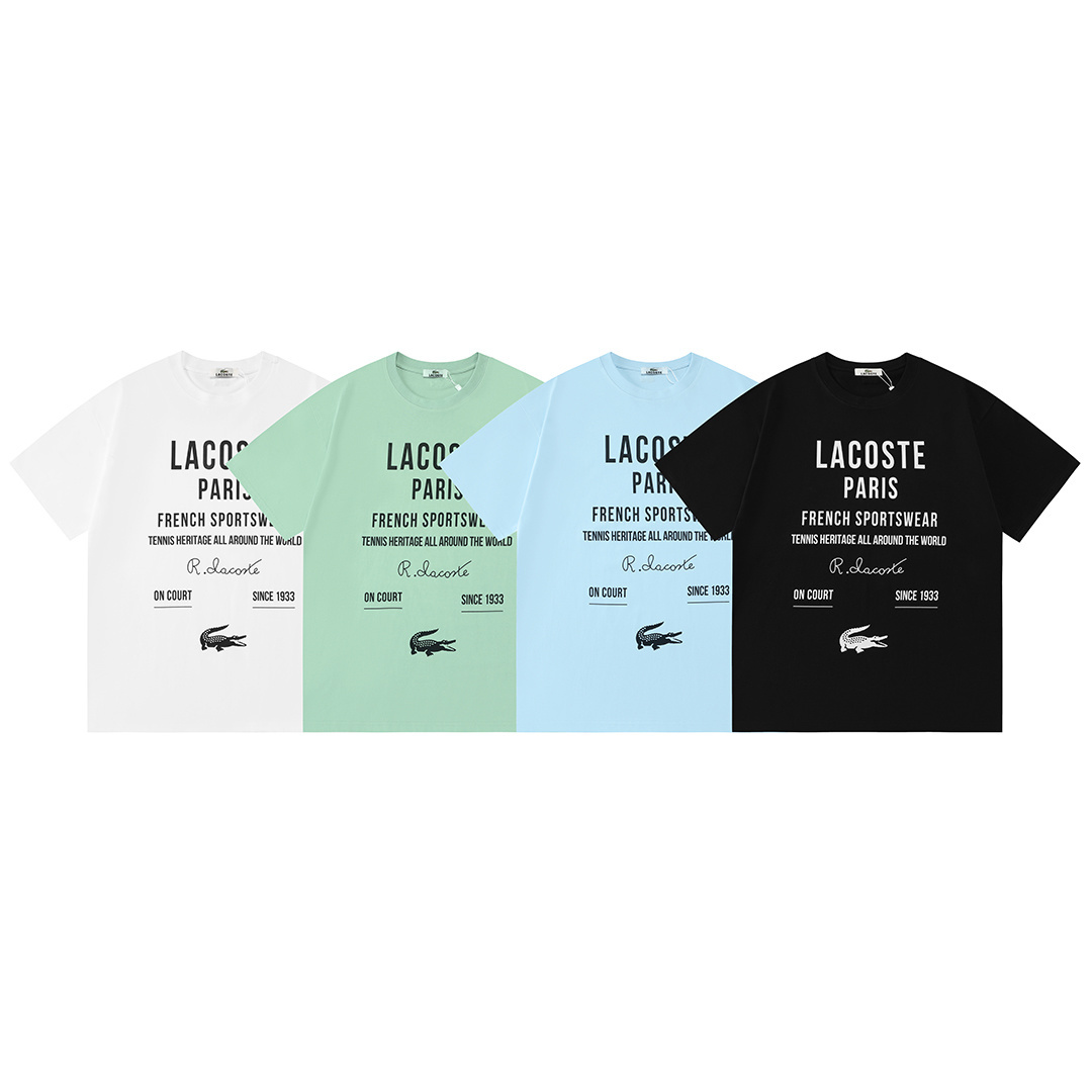 Lacoste Basic Clothing Black Printed Xs-s-m-l