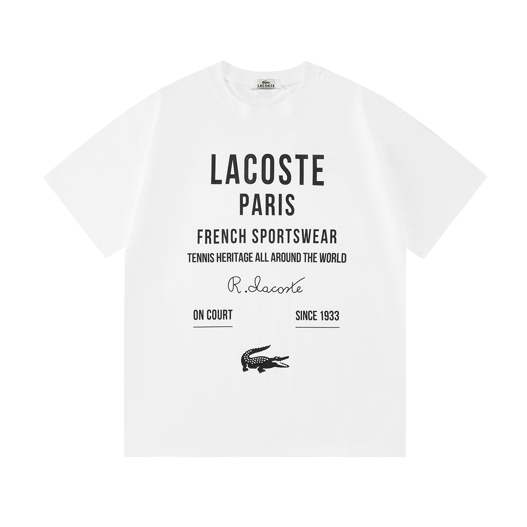 Lacoste Basic Clothing Black Printed Xs-s-m-l