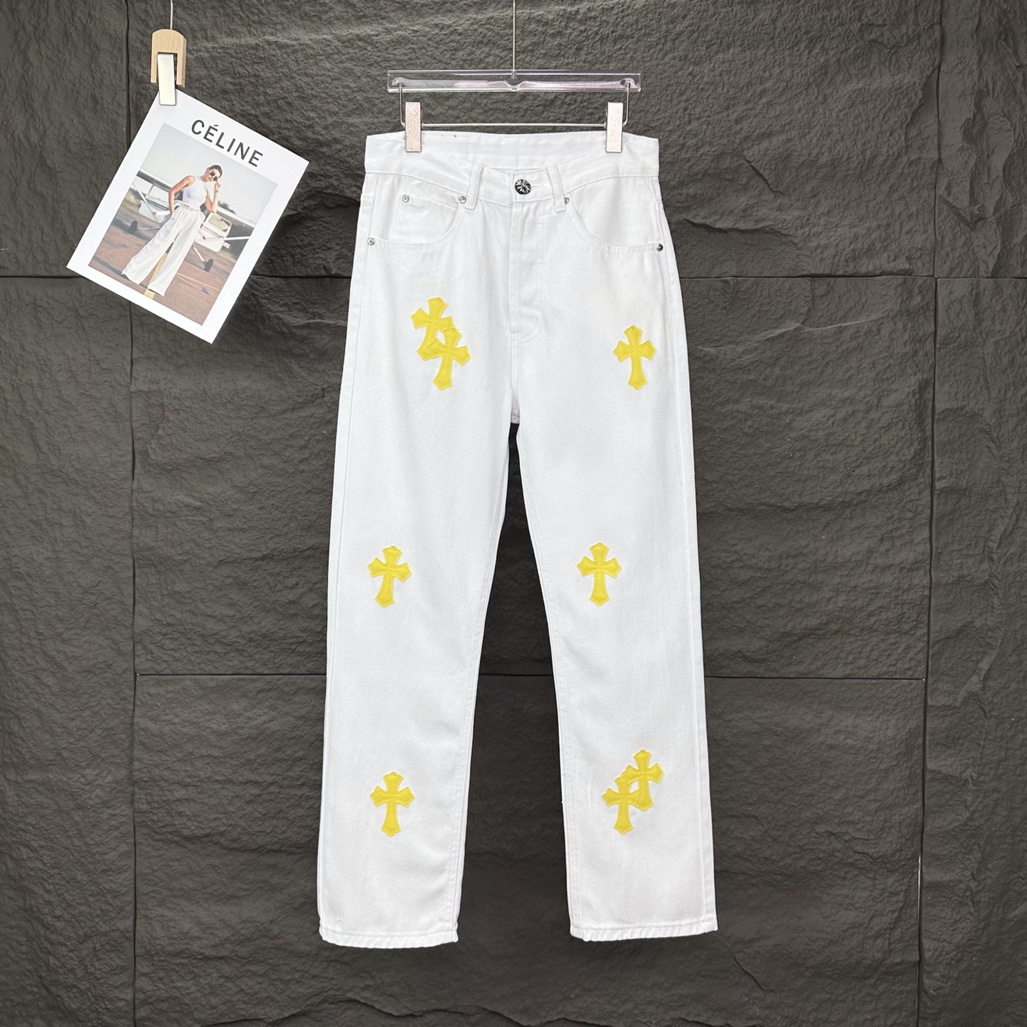 Chrome Hearts Couple Jeans White Couple Style