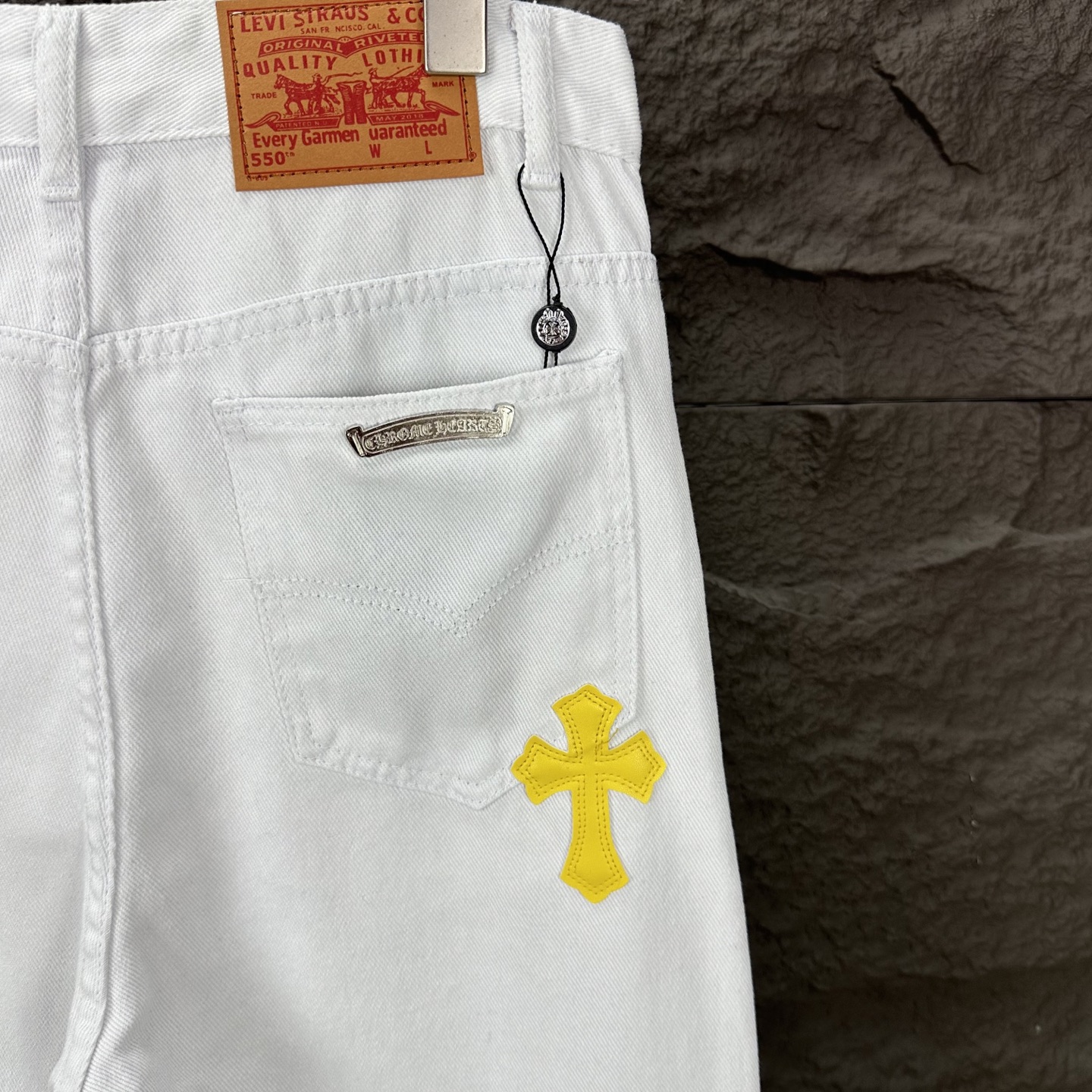 Chrome Hearts Couple Jeans White Couple Style