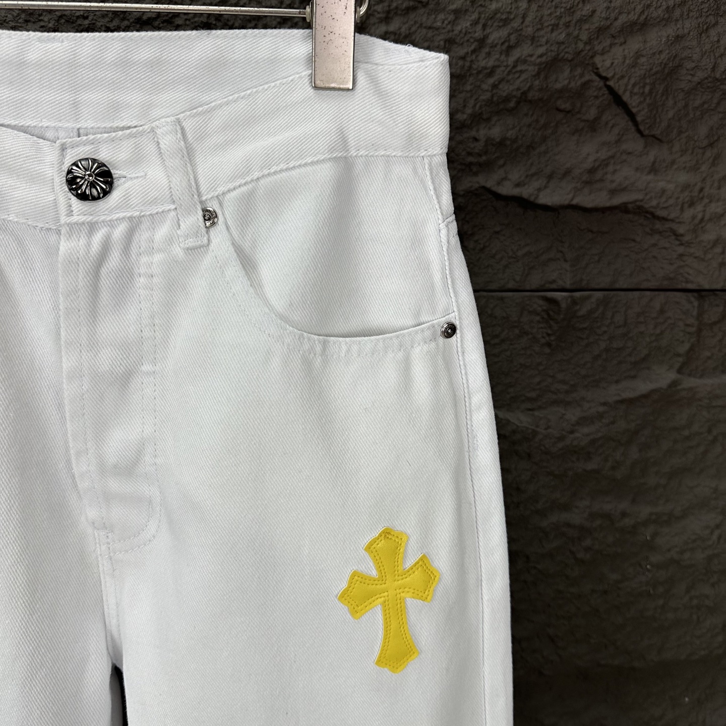 Chrome Hearts Couple Jeans White Couple Style