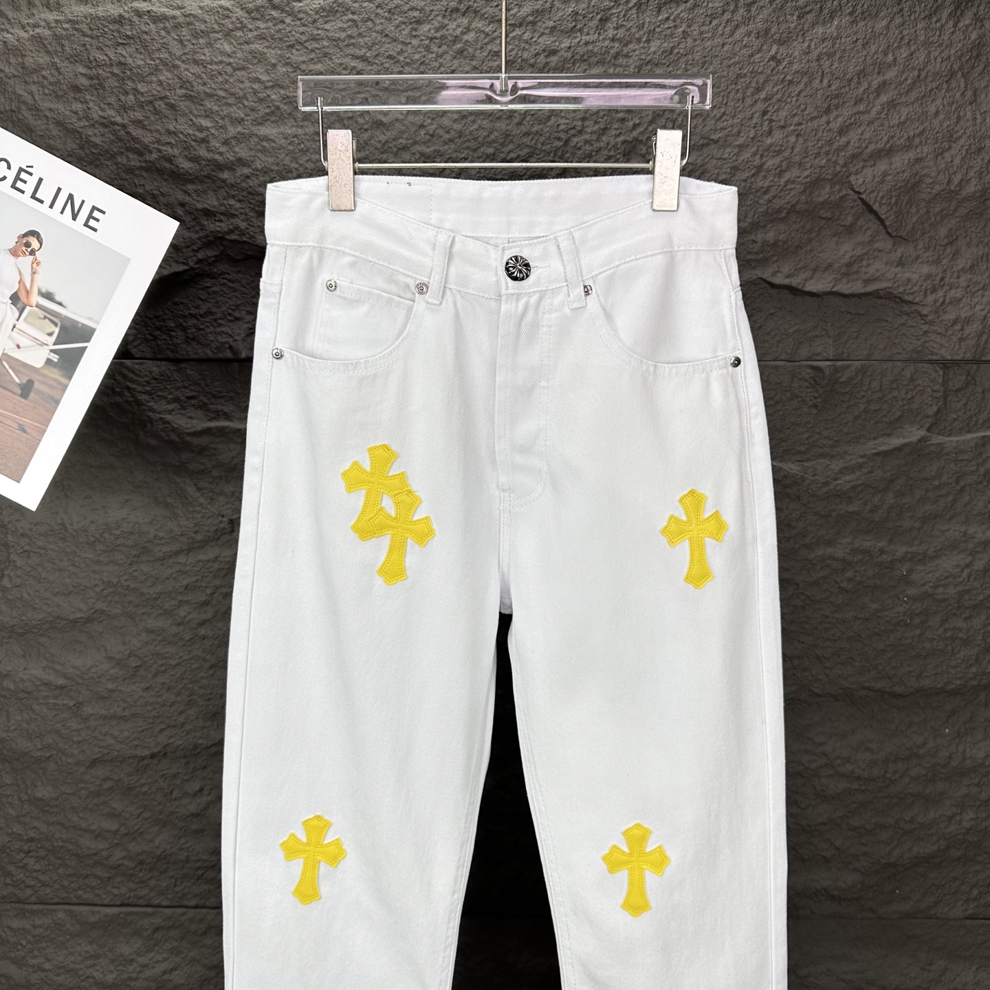 Chrome Hearts Couple Jeans White Couple Style
