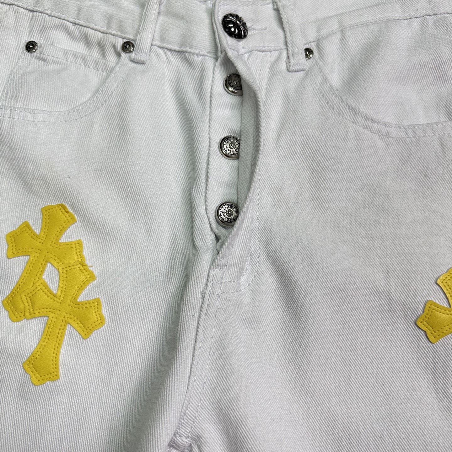 Chrome Hearts Couple Jeans White Couple Style