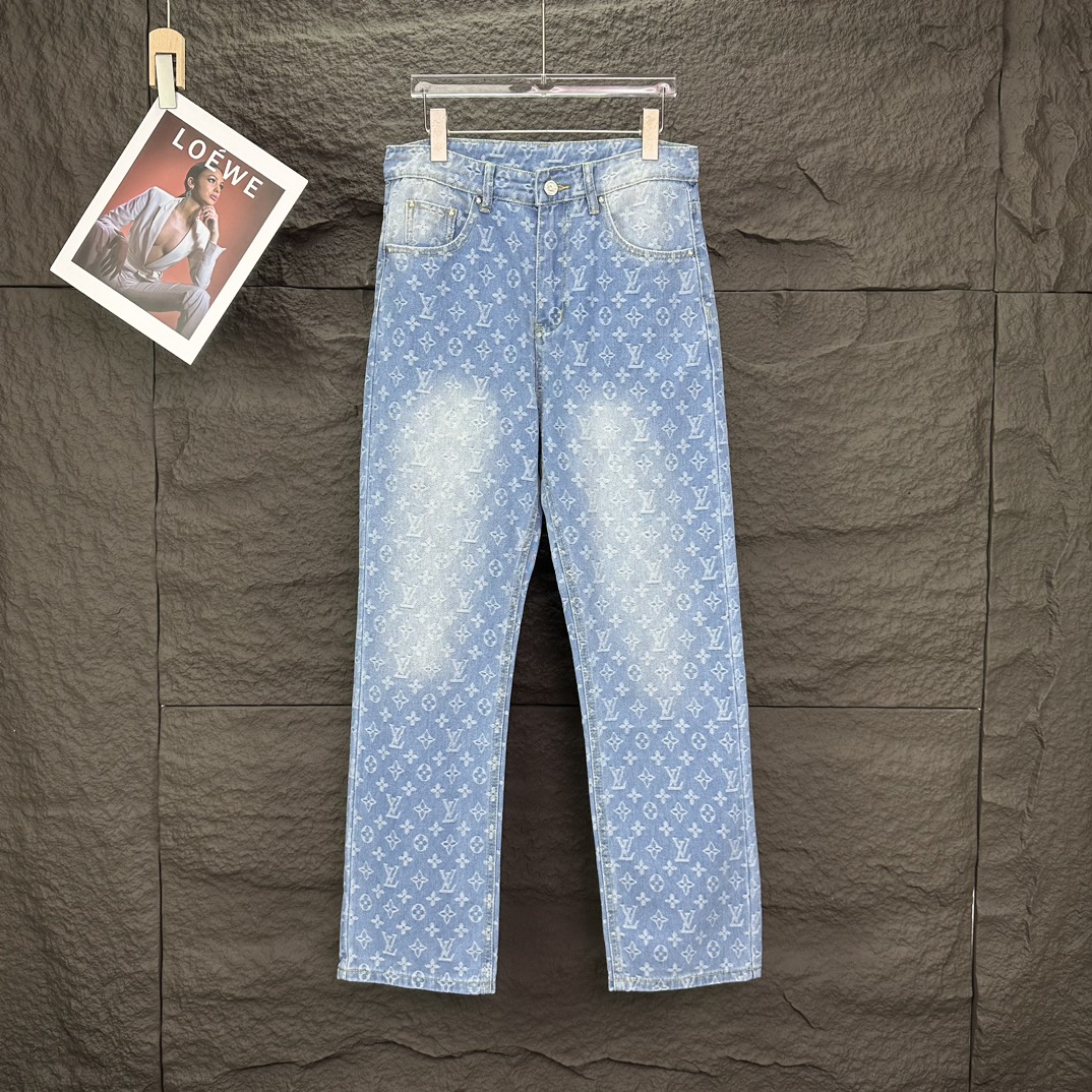 Louis Vuitton Couple Jeans Blue Couple Style L