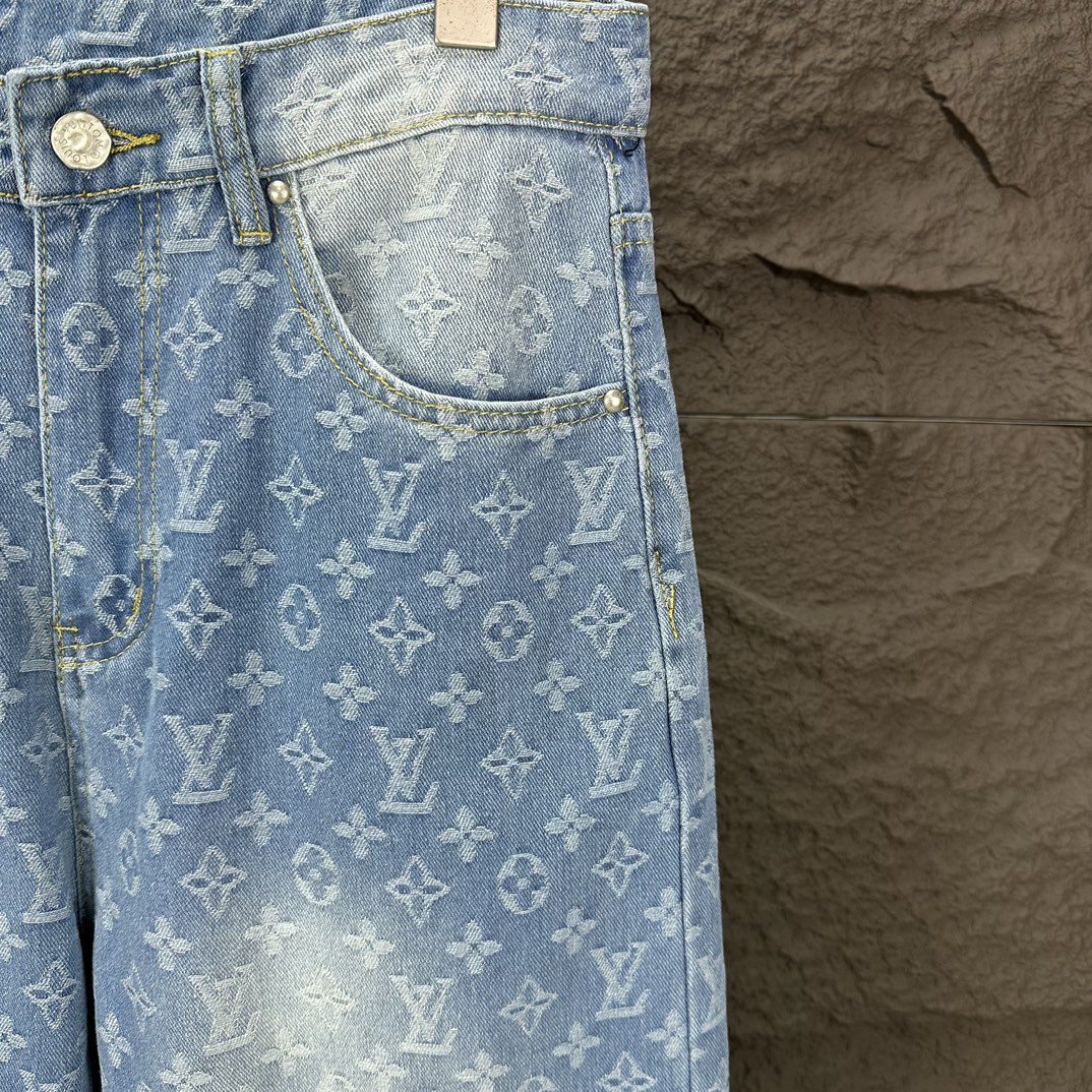 Louis Vuitton Couple Jeans Blue Couple Style L