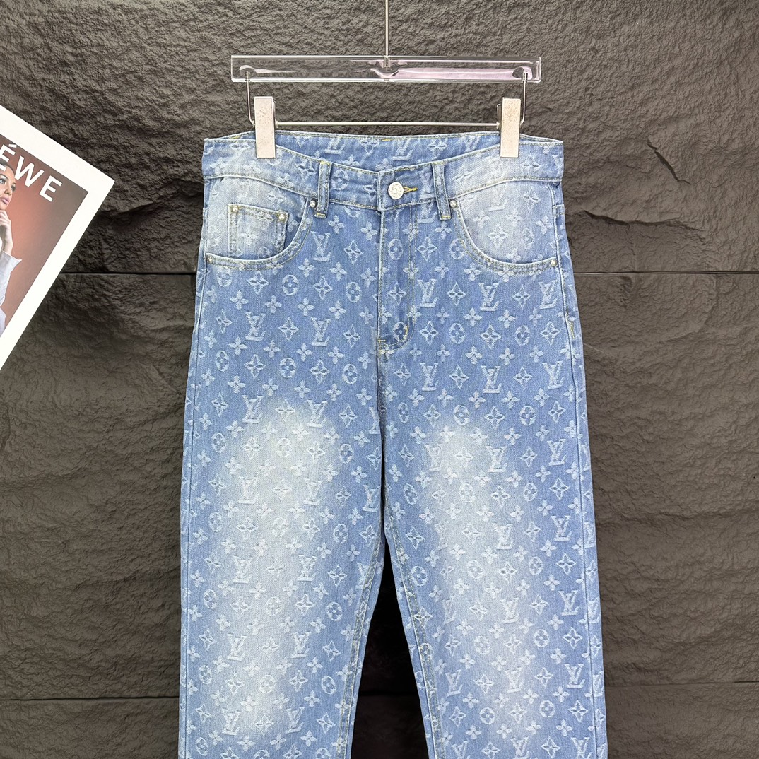 Louis Vuitton Couple Jeans Blue Couple Style L