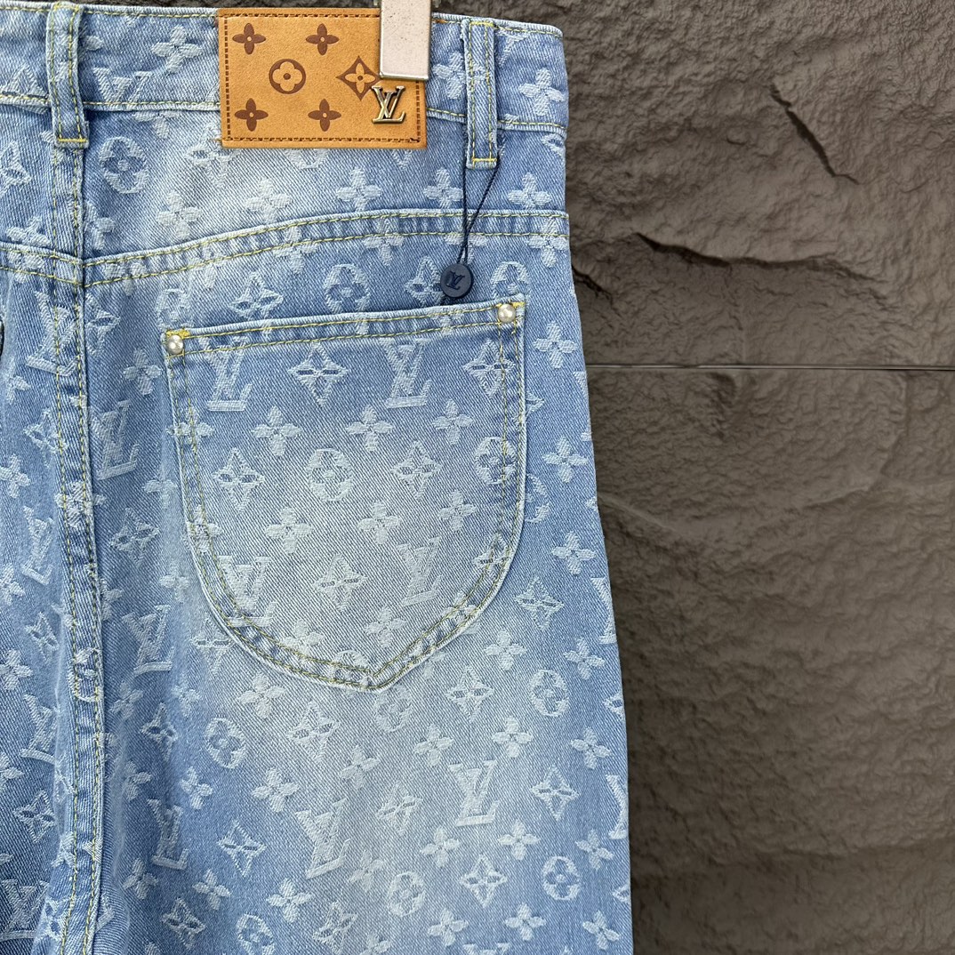 Louis Vuitton Couple Jeans Blue Couple Style L