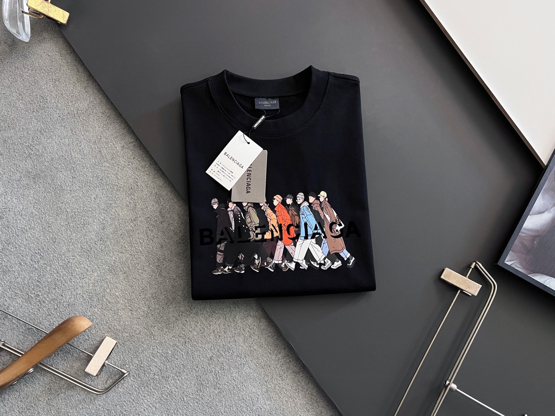 Balenciaga Basic Clothing Cotton Black S-l-xl