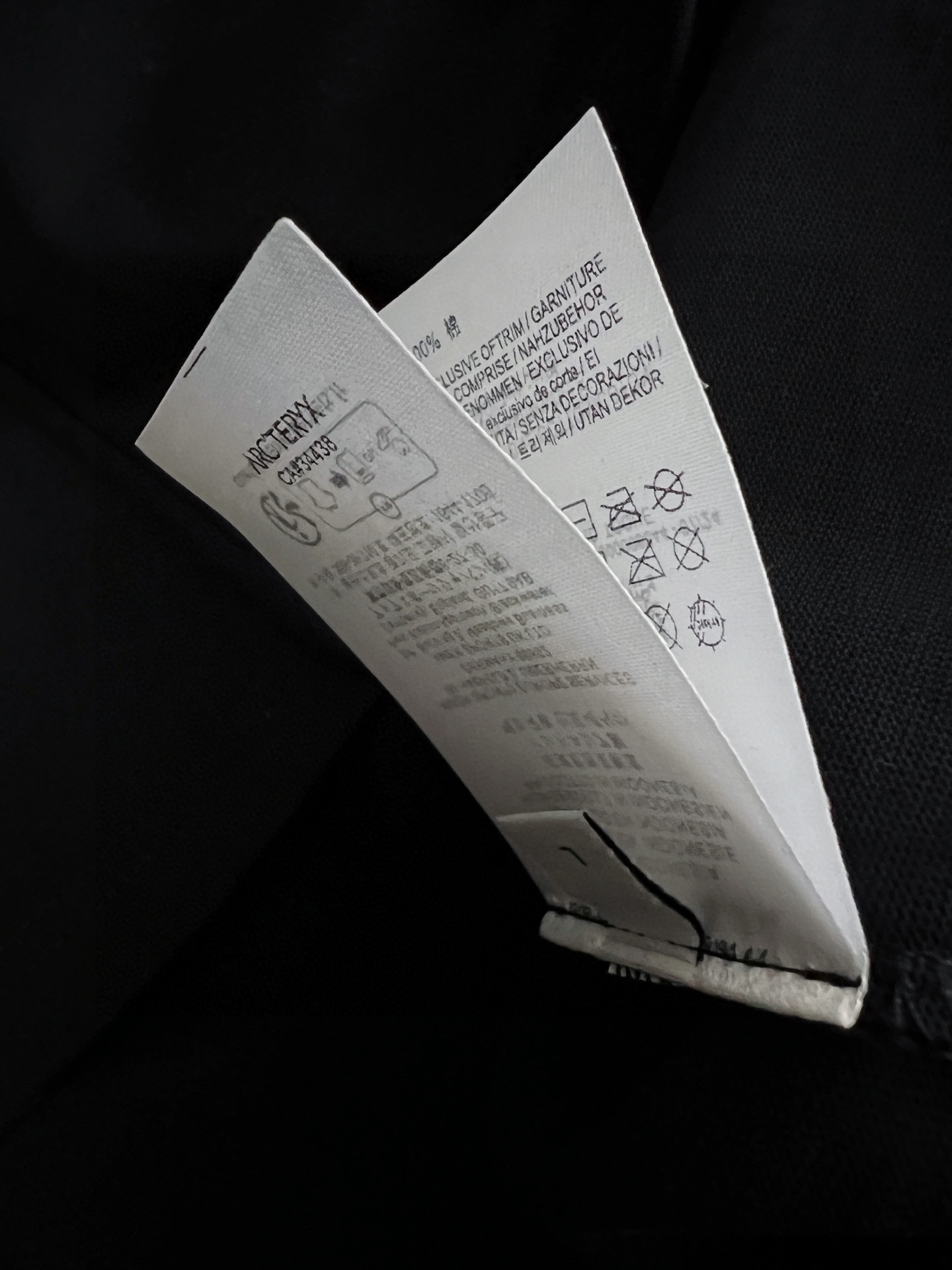 Arcteryx Basic Clothing Cotton Black S-xl