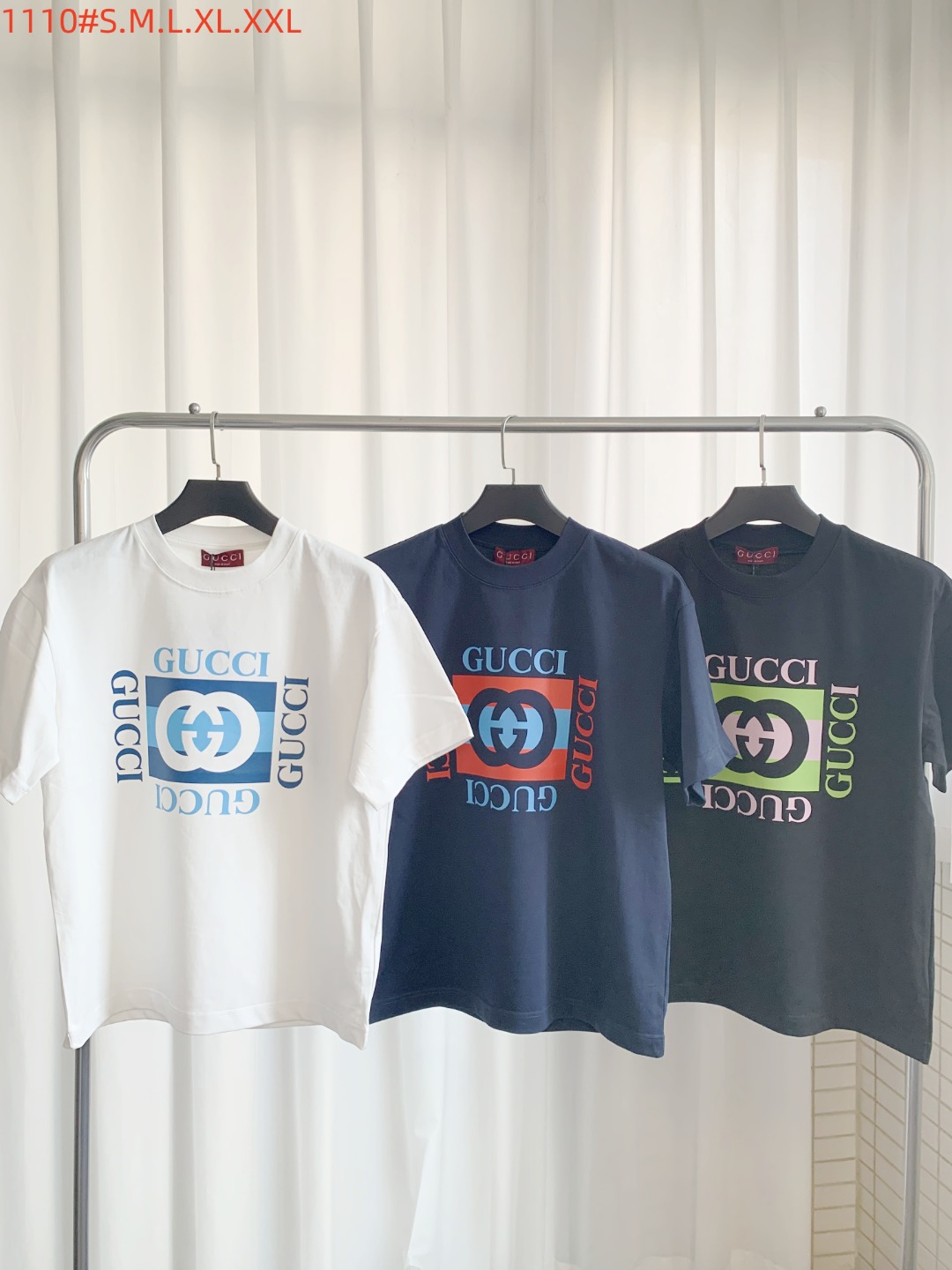 Gucci Basic Clothing Cotton Black Printed S-m-l-xl-xxl