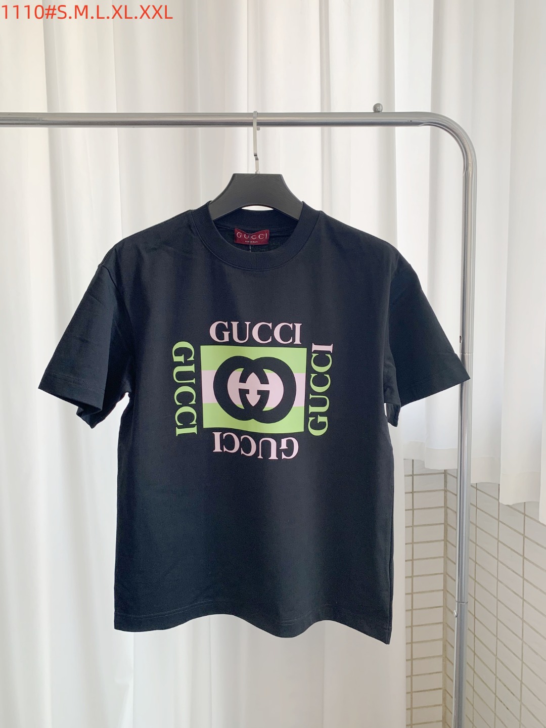 Gucci Basic Clothing Cotton Black Printed S-m-l-xl-xxl