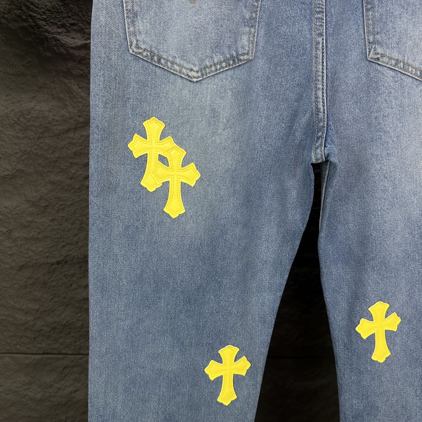 Chrome Hearts Couple Jeans Blue Couple Style