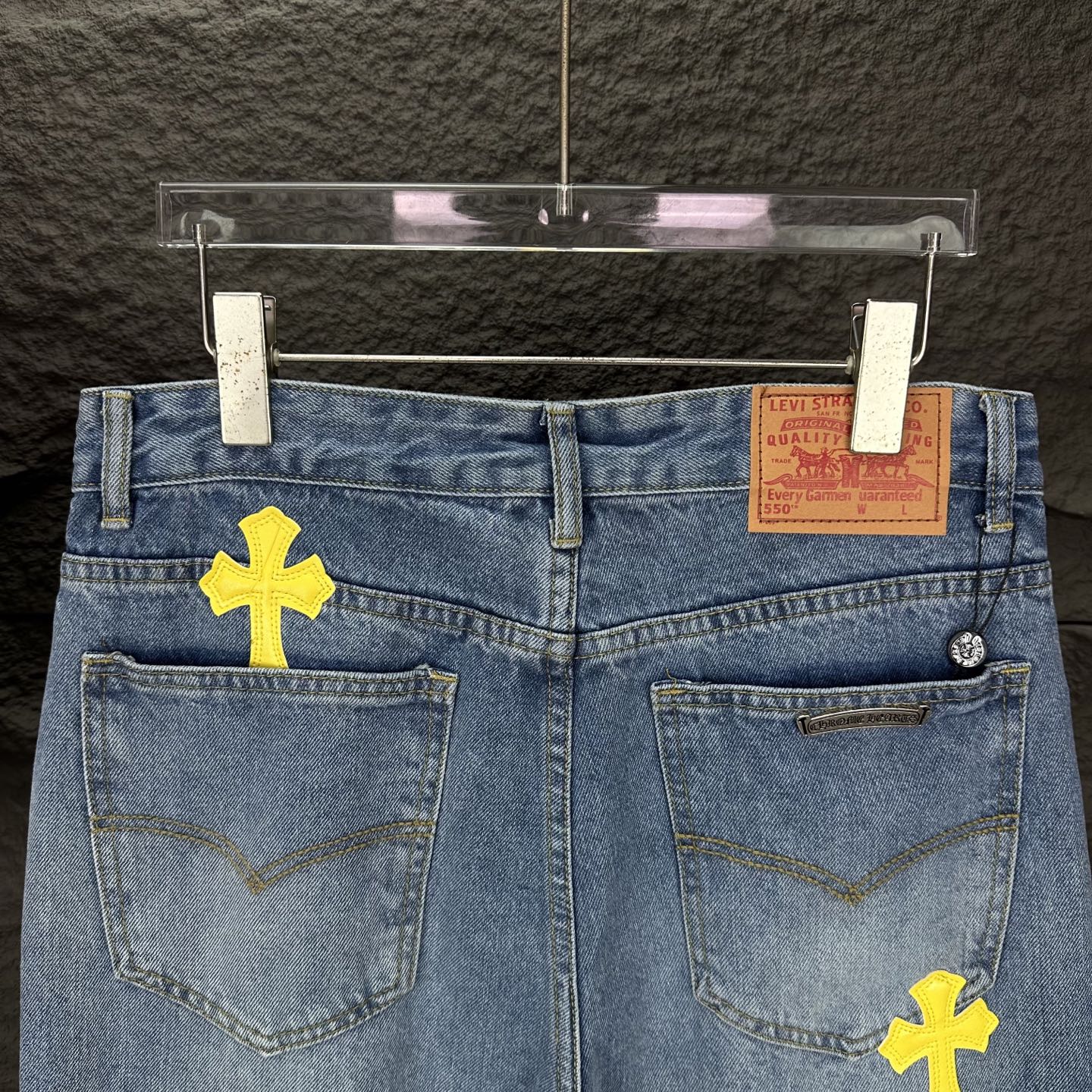 Chrome Hearts Couple Jeans Blue Couple Style