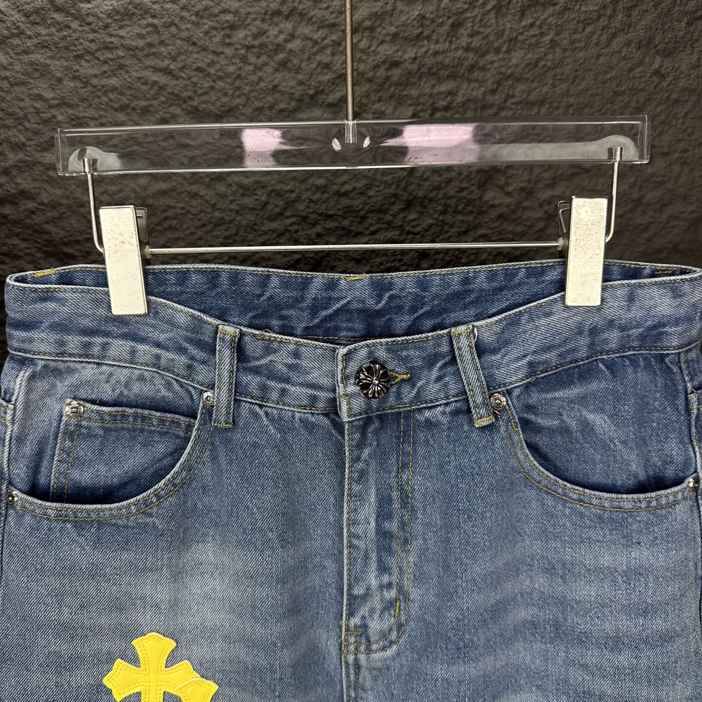 Chrome Hearts Couple Jeans Blue Couple Style