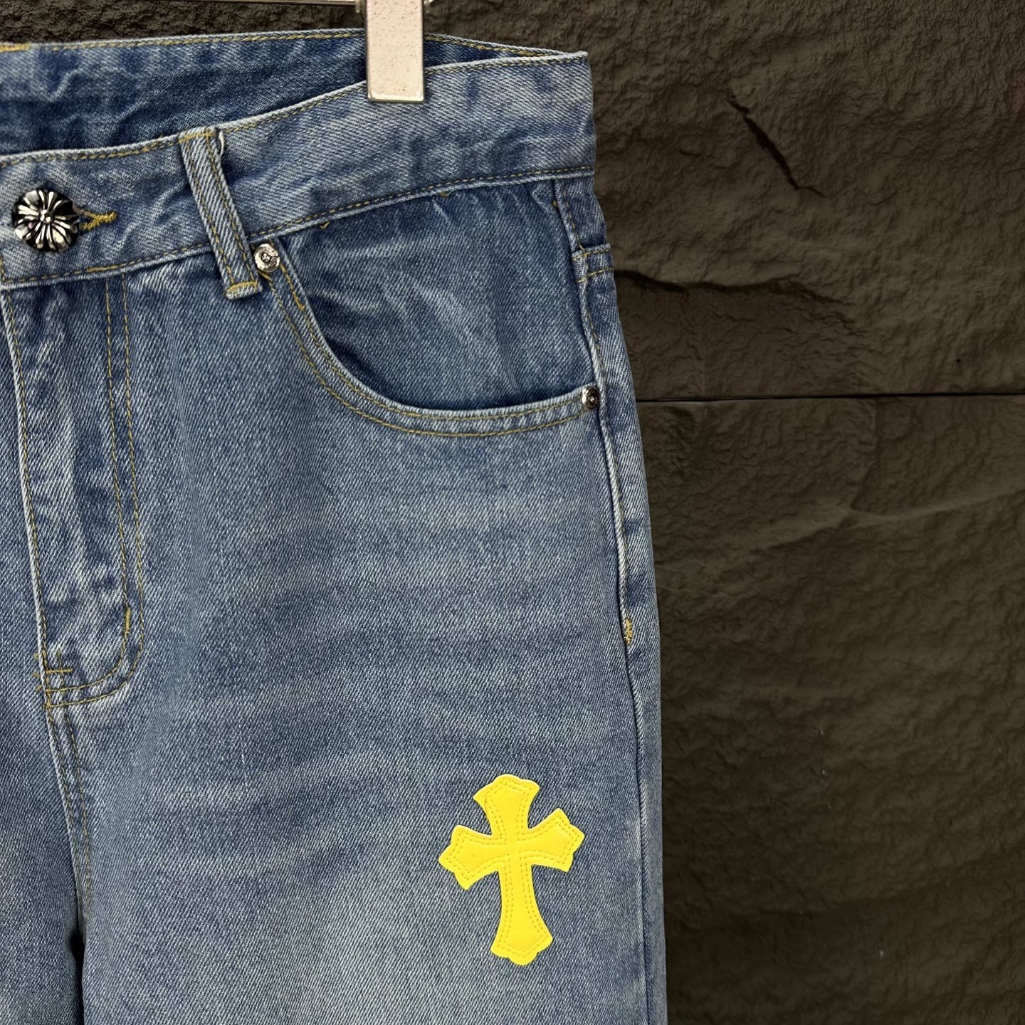 Chrome Hearts Couple Jeans Blue Couple Style