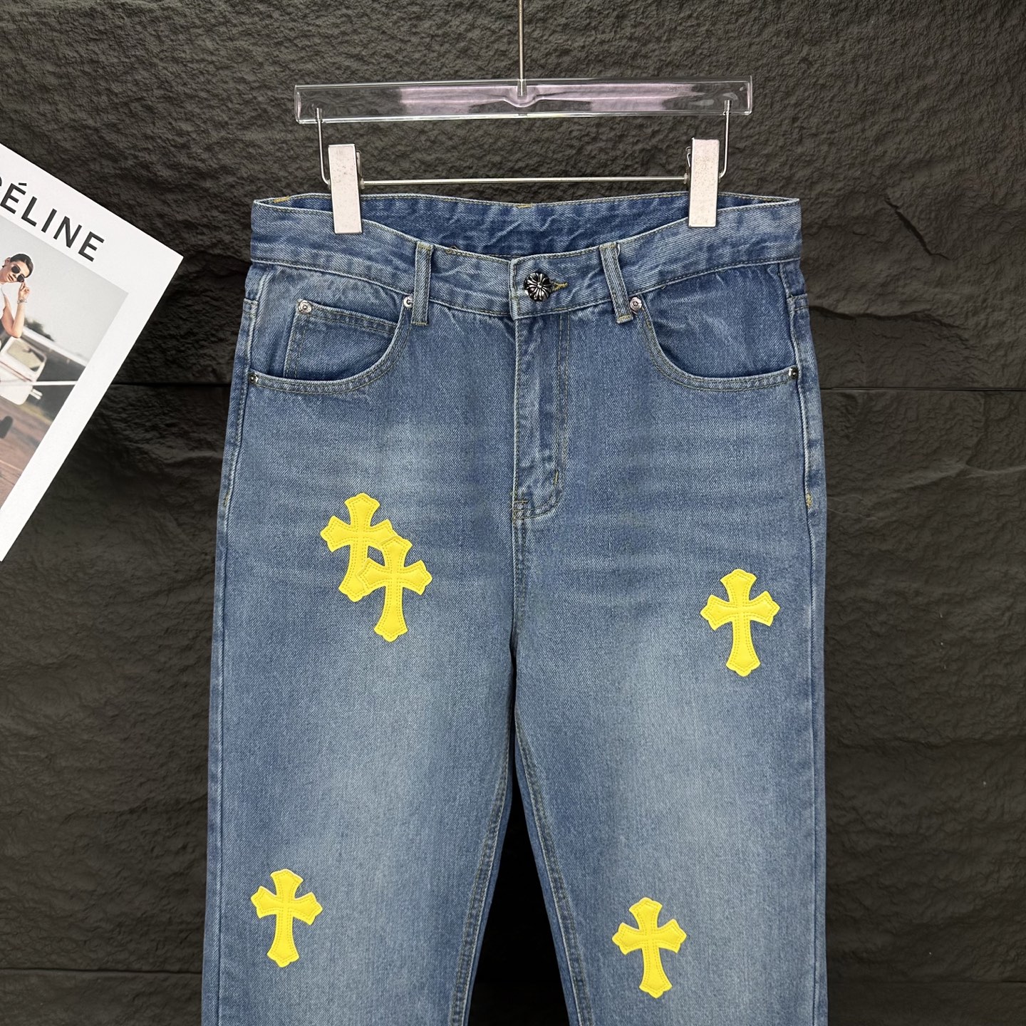 Chrome Hearts Couple Jeans Blue Couple Style
