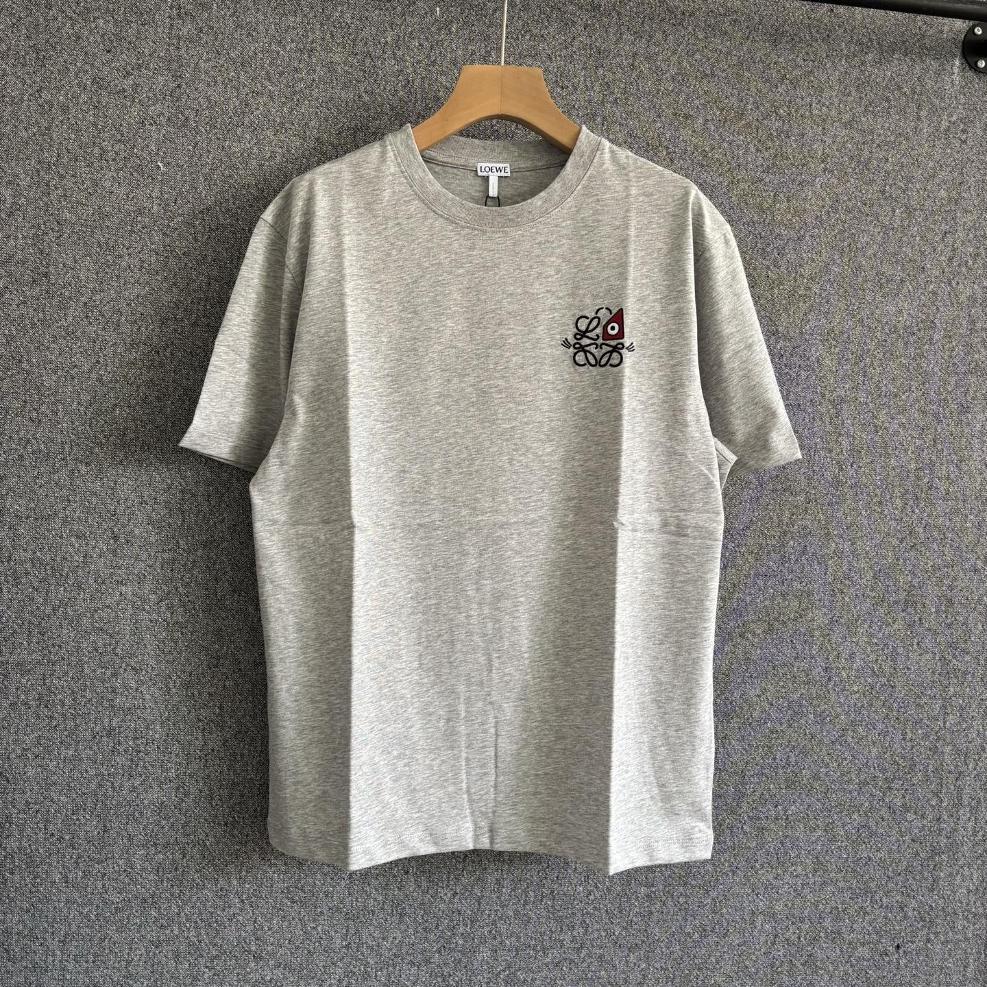 Loewe Couple Basic Clothing Cotton Red S-m-l-xl