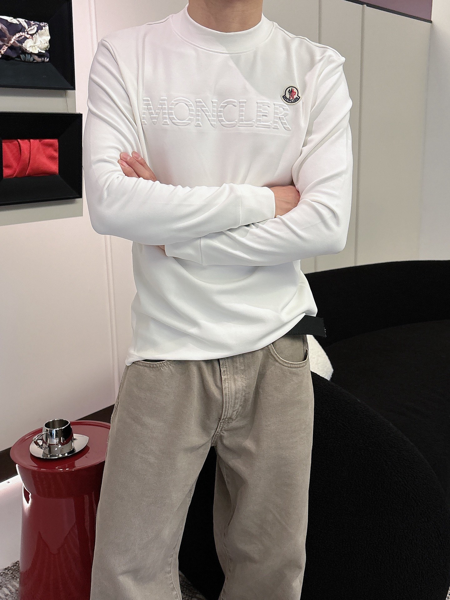 Moncler Male Basic Clothing Cotton S-m-l-xl