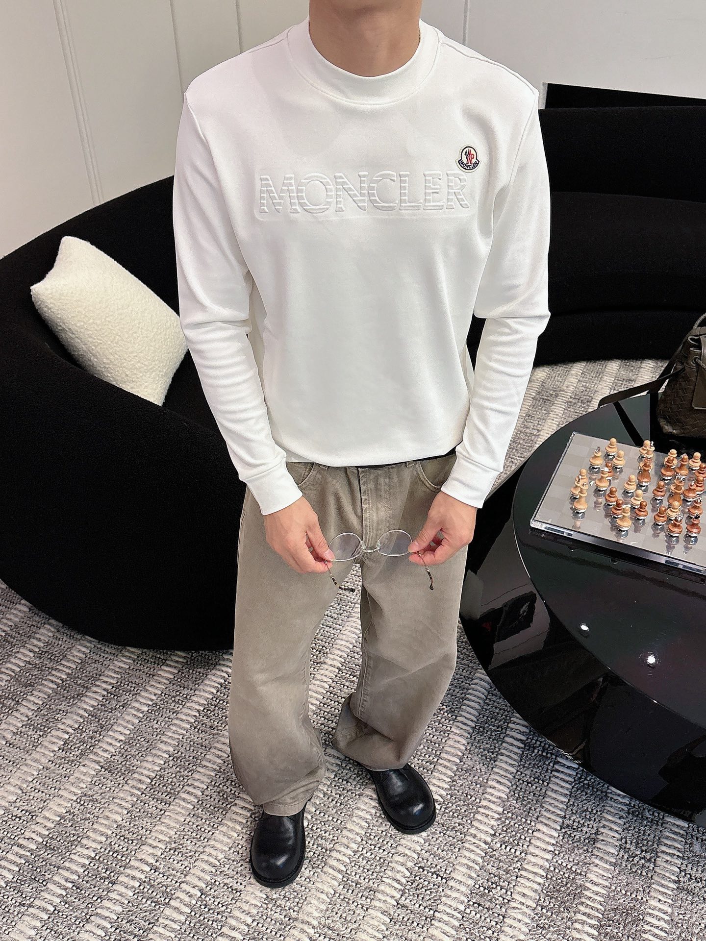 Moncler Male Basic Clothing Cotton S-m-l-xl