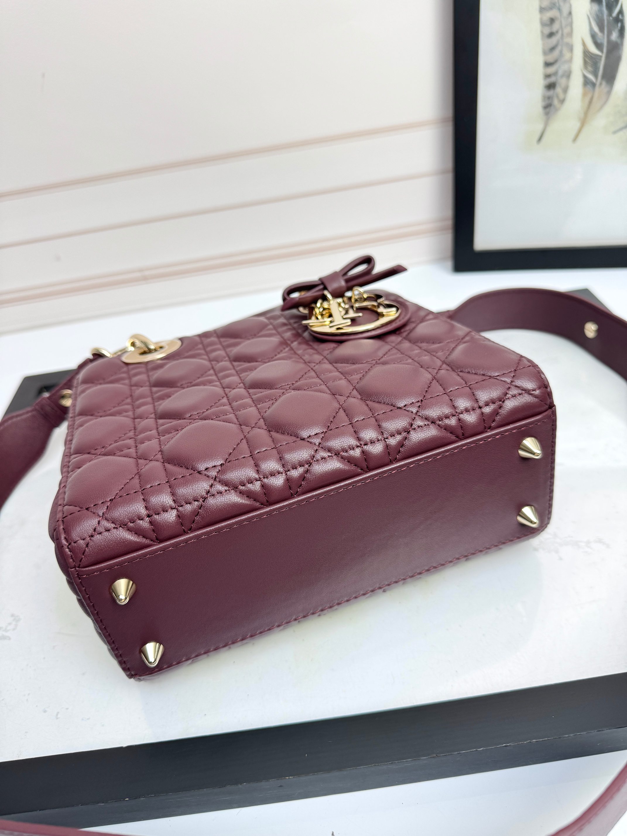 Dior Basic Bag Cow Leather Red M