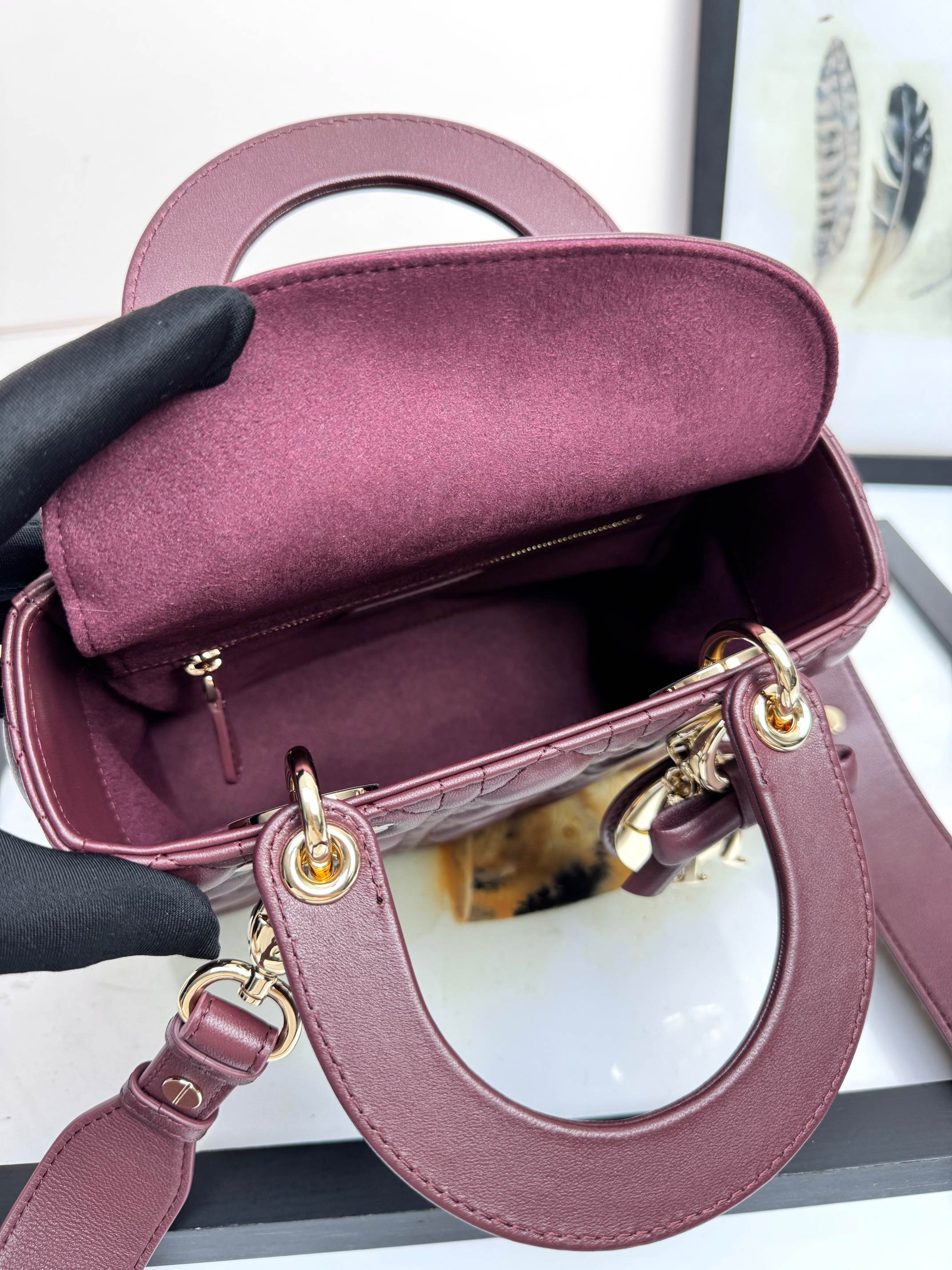 Dior Basic Bag Cow Leather Red M