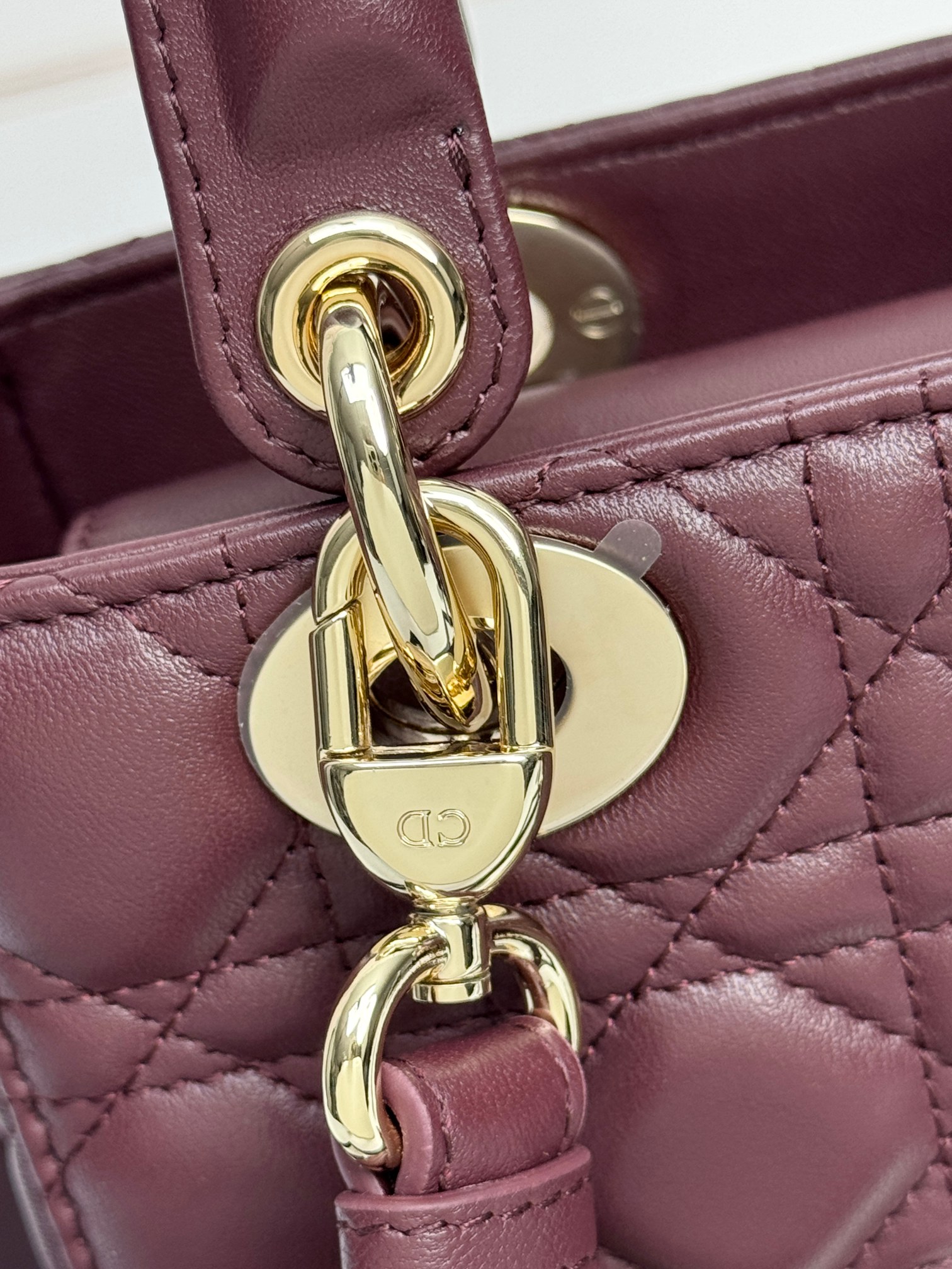 Dior Basic Bag Cow Leather Red M