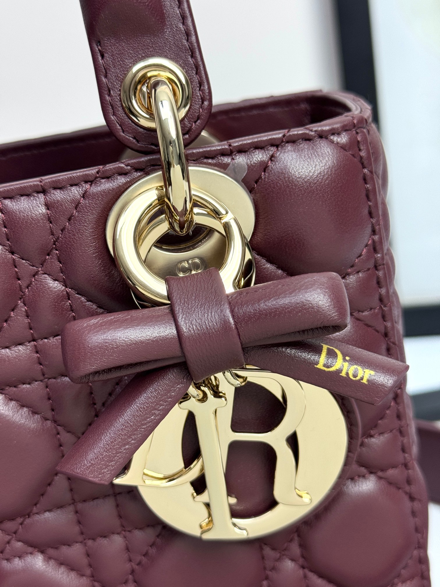 Dior Basic Bag Cow Leather Red M