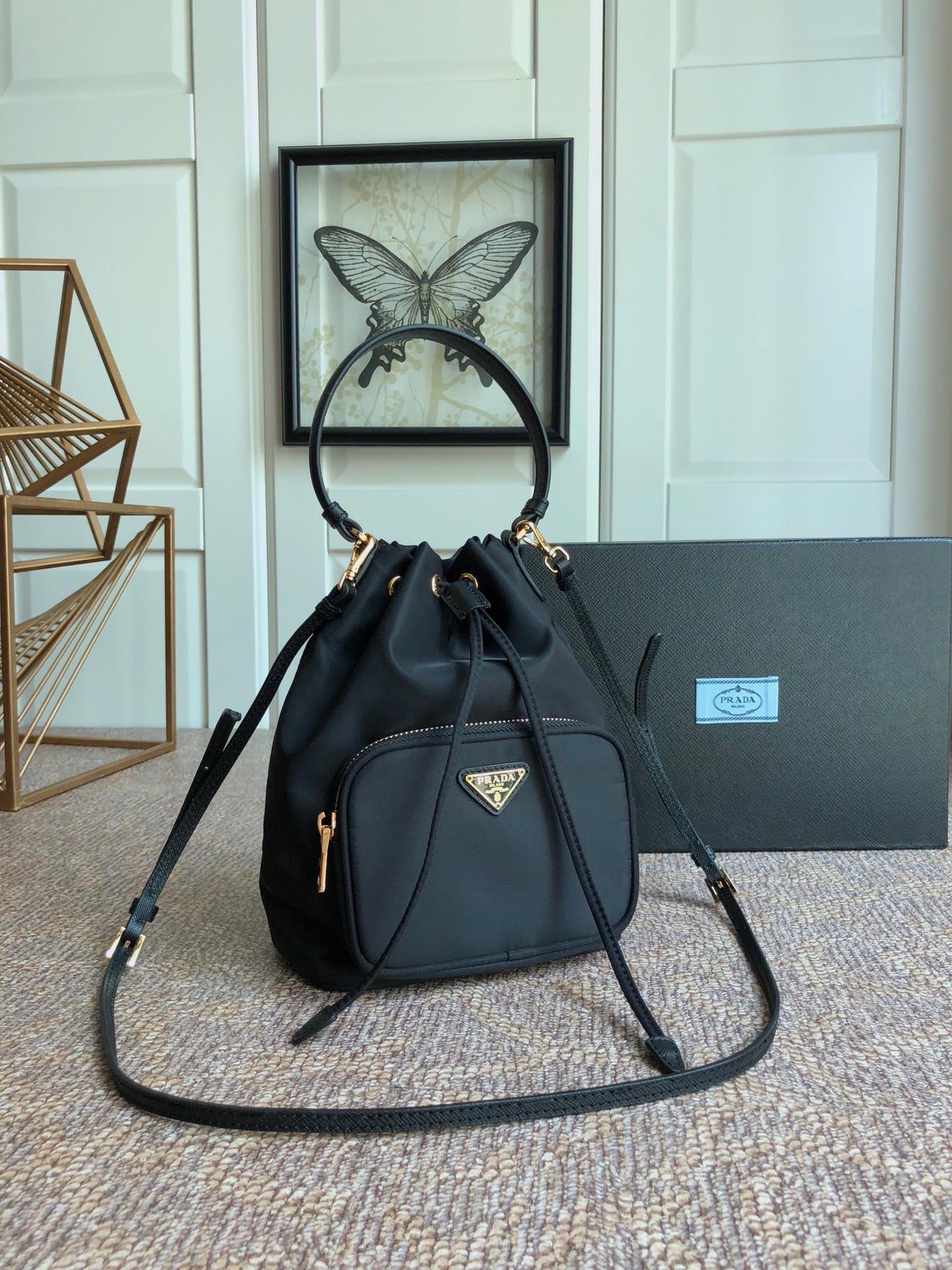 Prada Basic Bag Nylon Black 12cm
