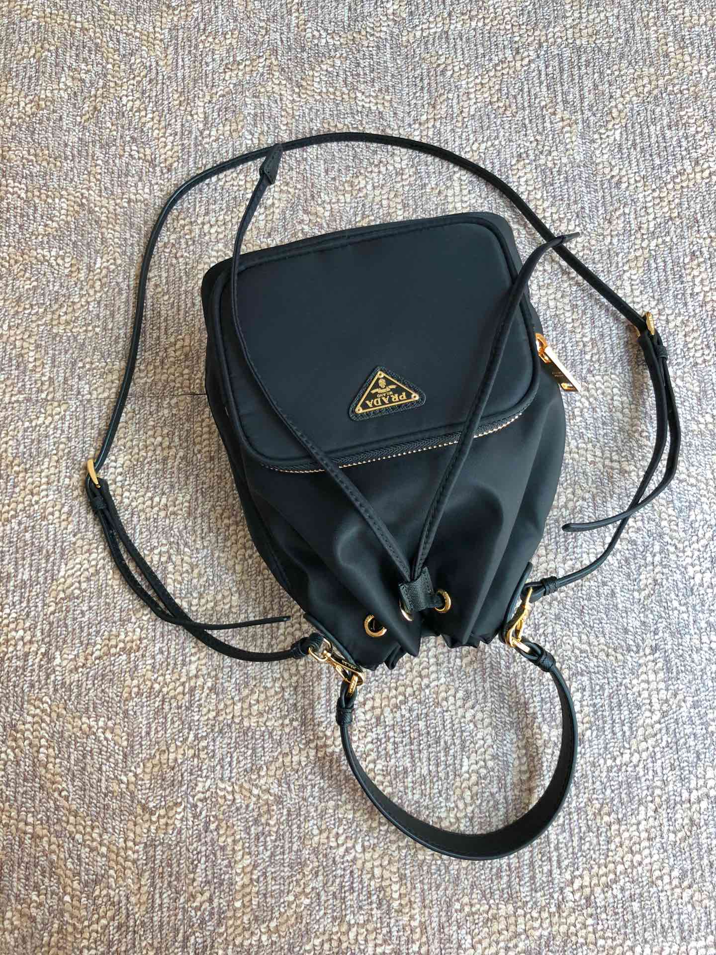 Prada Basic Bag Nylon Black 12cm