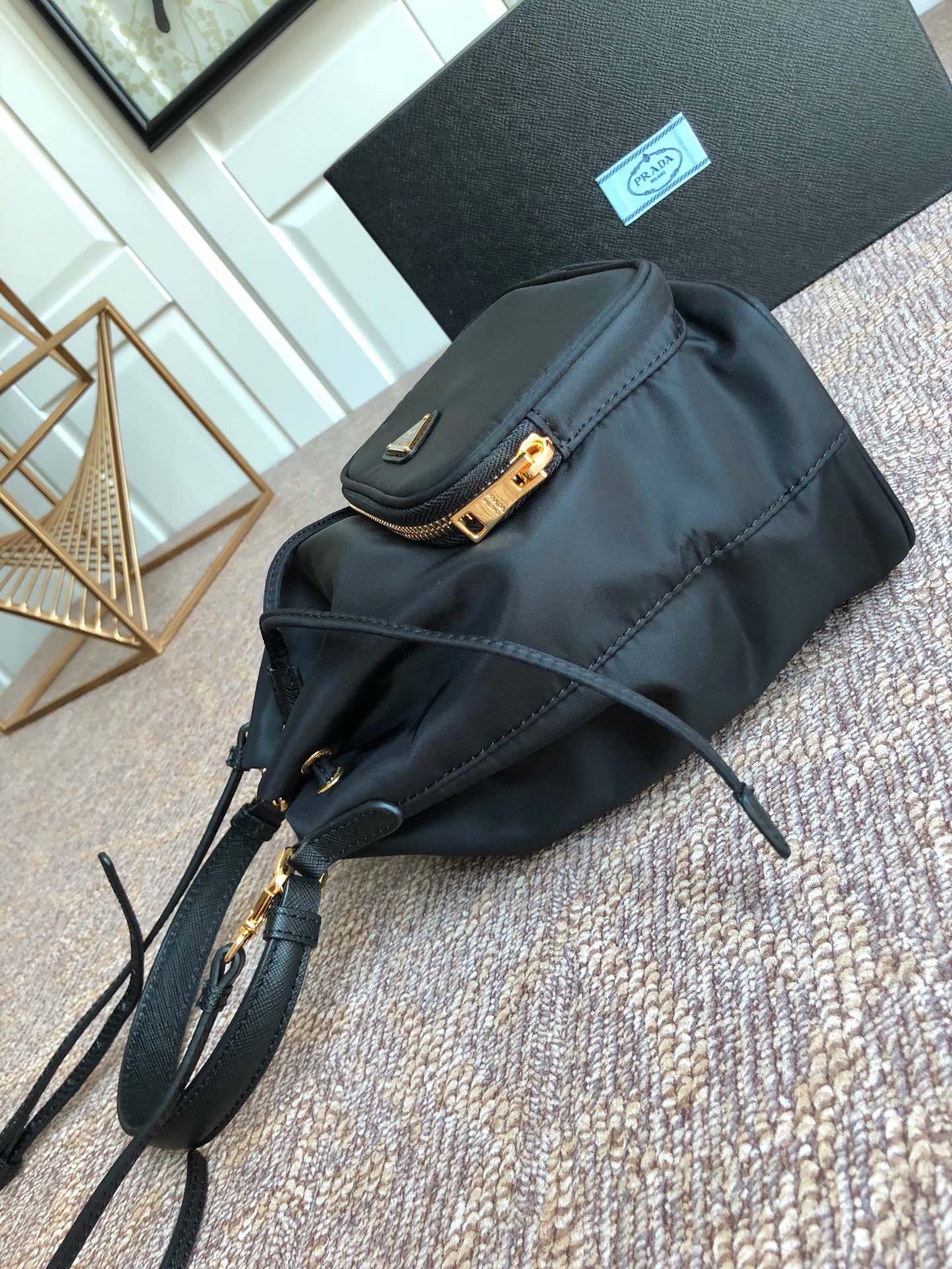 Prada Basic Bag Nylon Black 12cm
