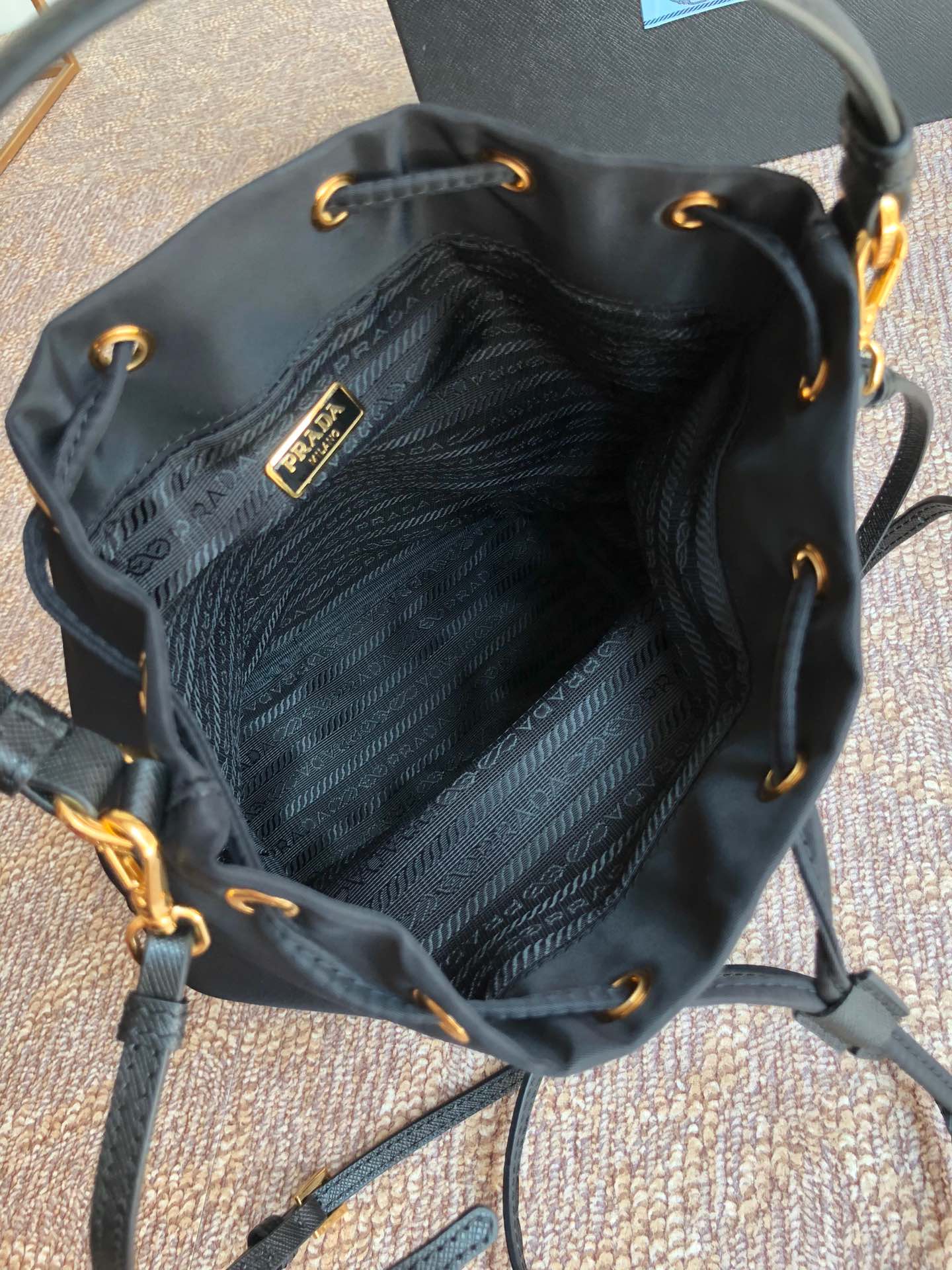 Prada Basic Bag Nylon Black 12cm