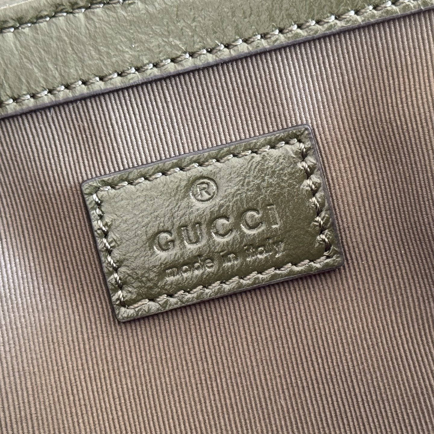 Gucci Shoulder Bag Cow Leather Green M