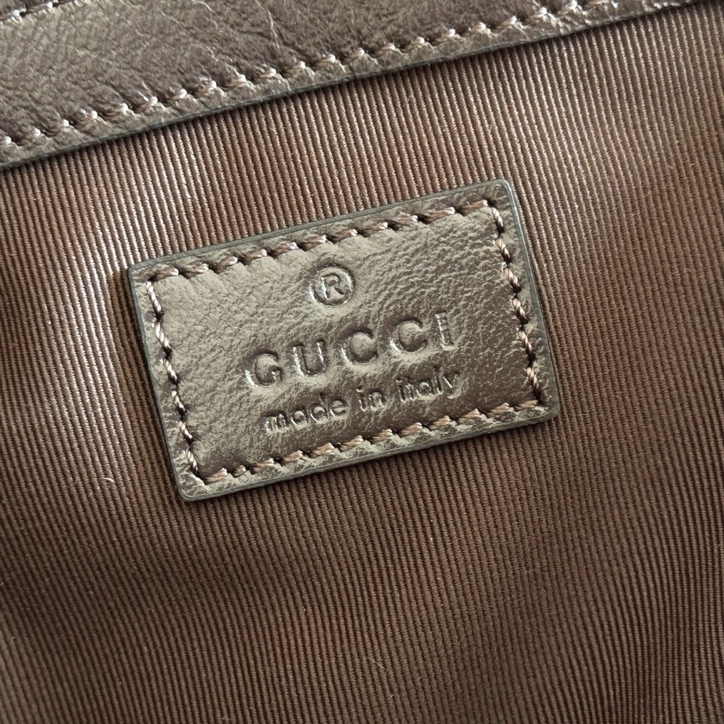 Gucci Shoulder Bag Cow Leather Brown M