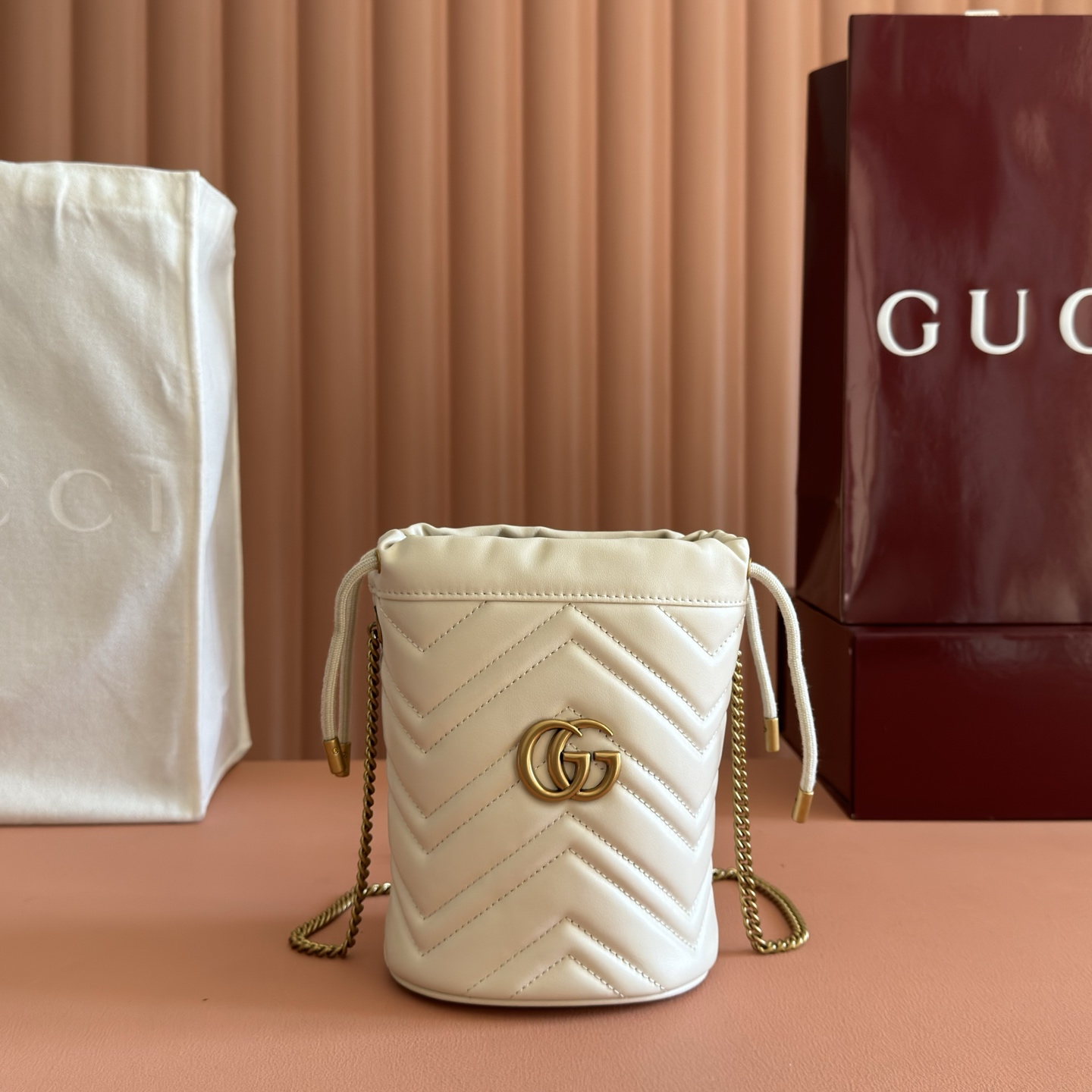 Gucci Bucket Bag Blue M-10cm