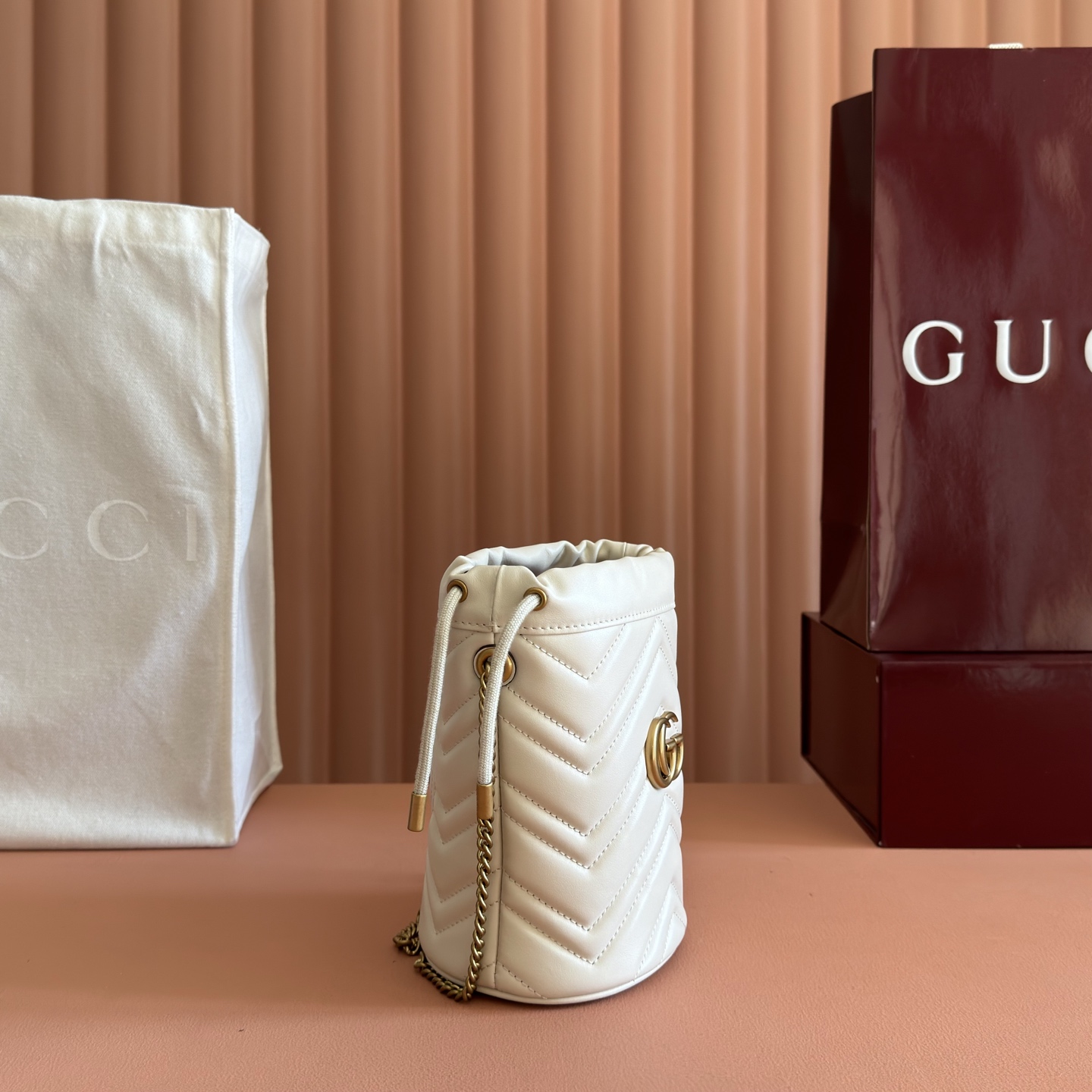 Gucci Bucket Bag Blue M-10cm