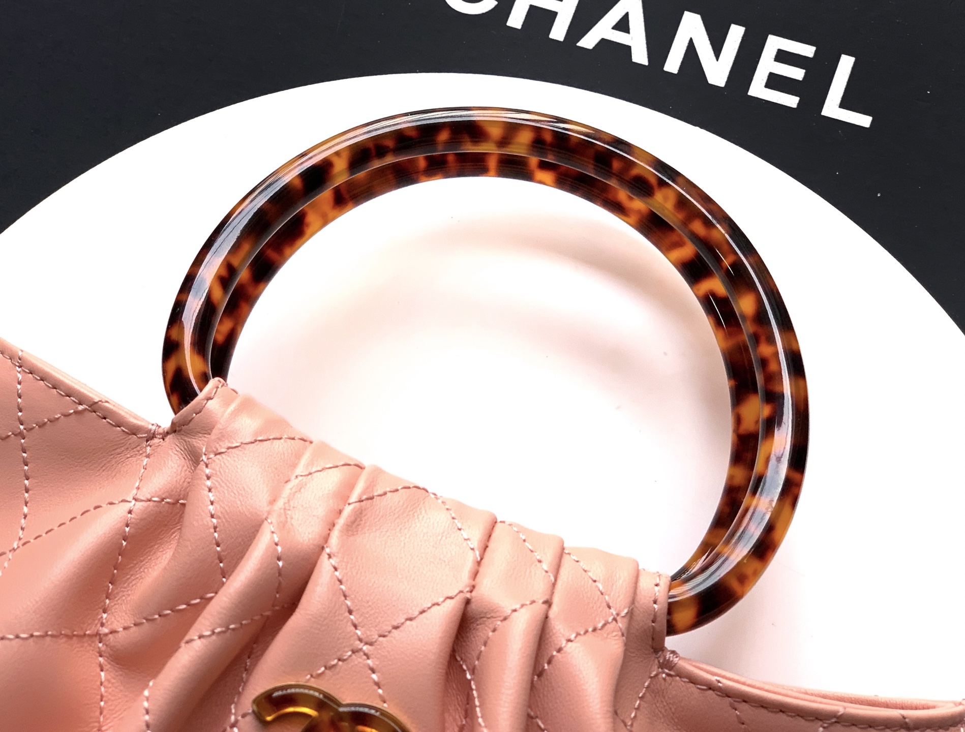 Chanel Tote Bag Sheepskin Brown 32cm-m-l