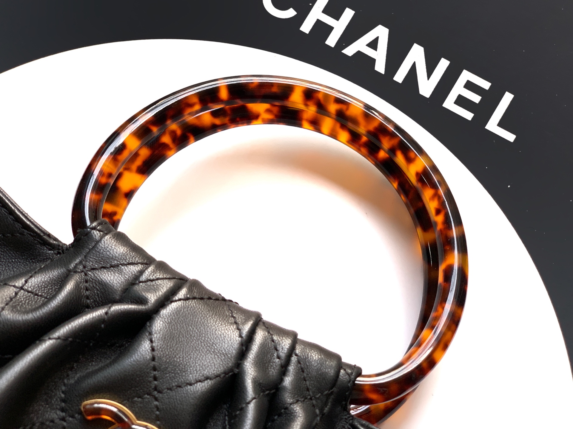 Chanel Tote Bag Sheepskin Brown 32cm-m-l