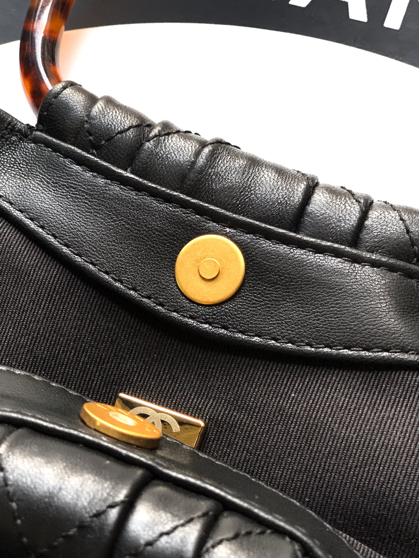 Chanel Tote Bag Sheepskin Brown 32cm-m-l