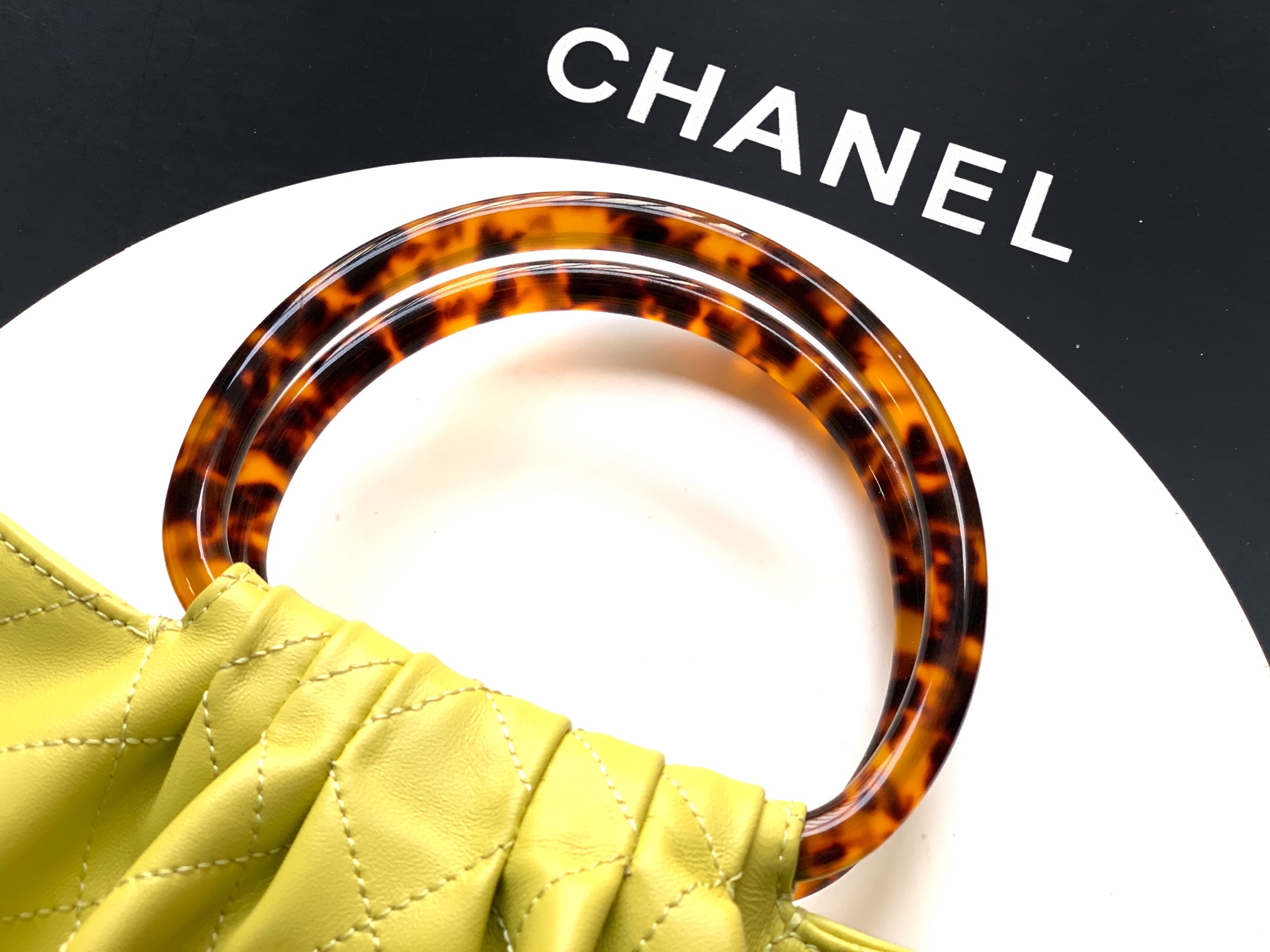 Chanel Tote Bag Sheepskin Brown 32cm-m-l