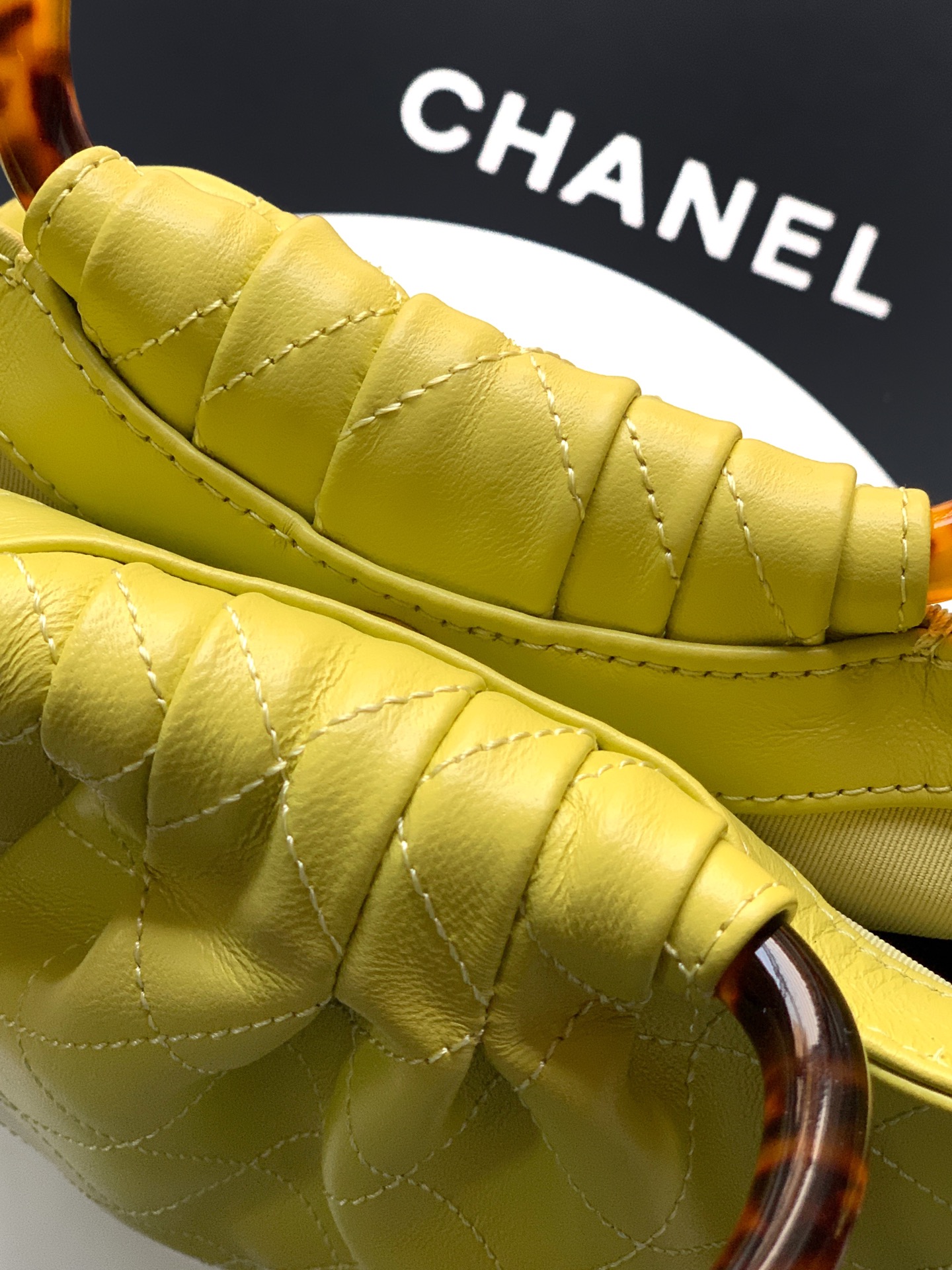 Chanel Tote Bag Sheepskin Brown 32cm-m-l