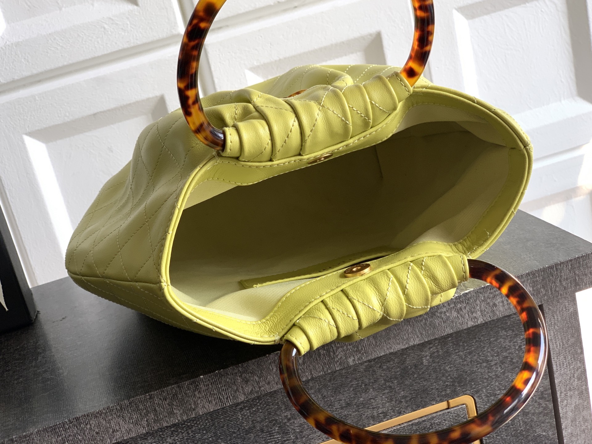 Chanel Tote Bag Sheepskin Brown 32cm-m-l