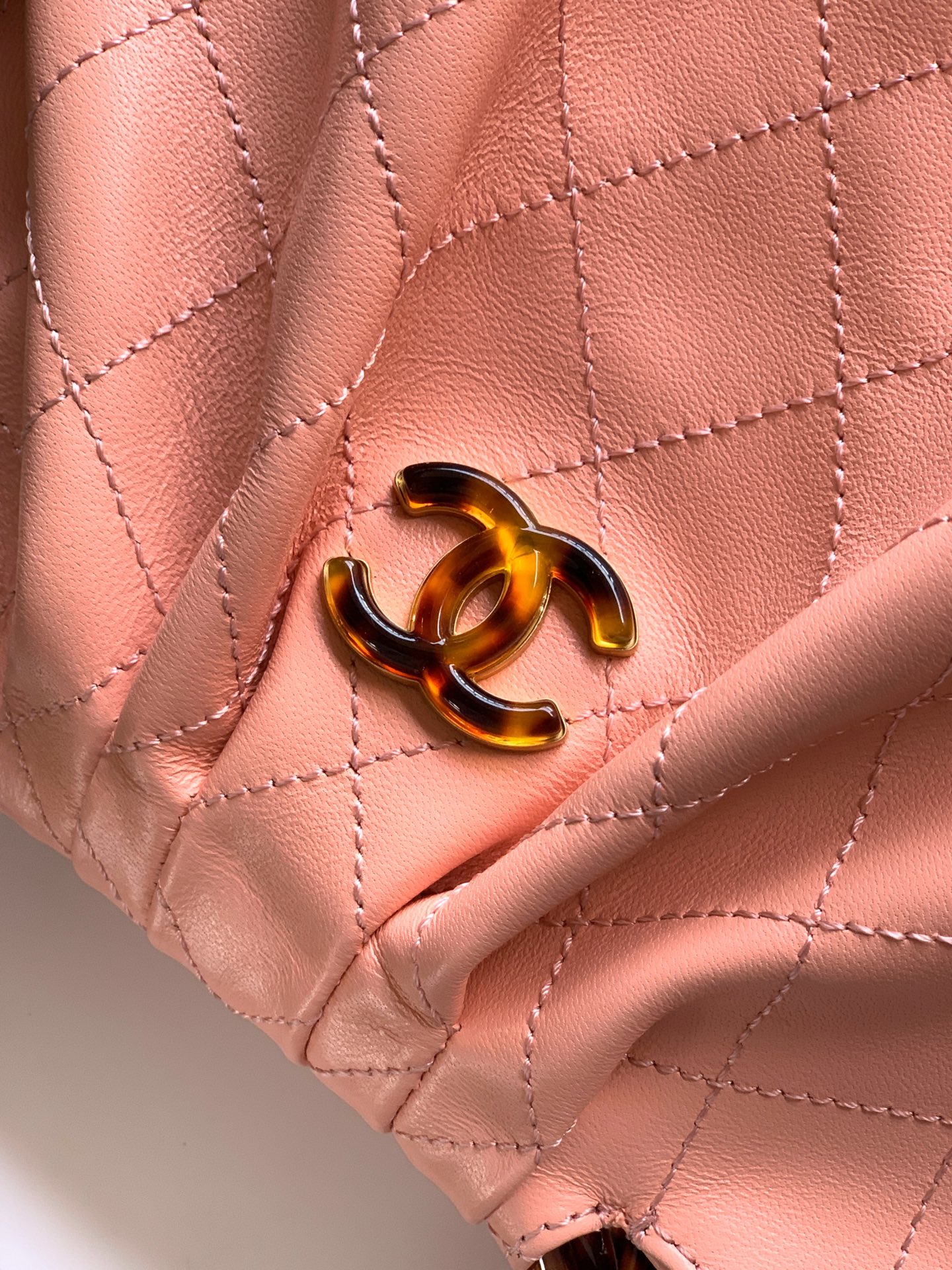 Chanel Tote Bag Sheepskin Brown 12cm-24cm-l