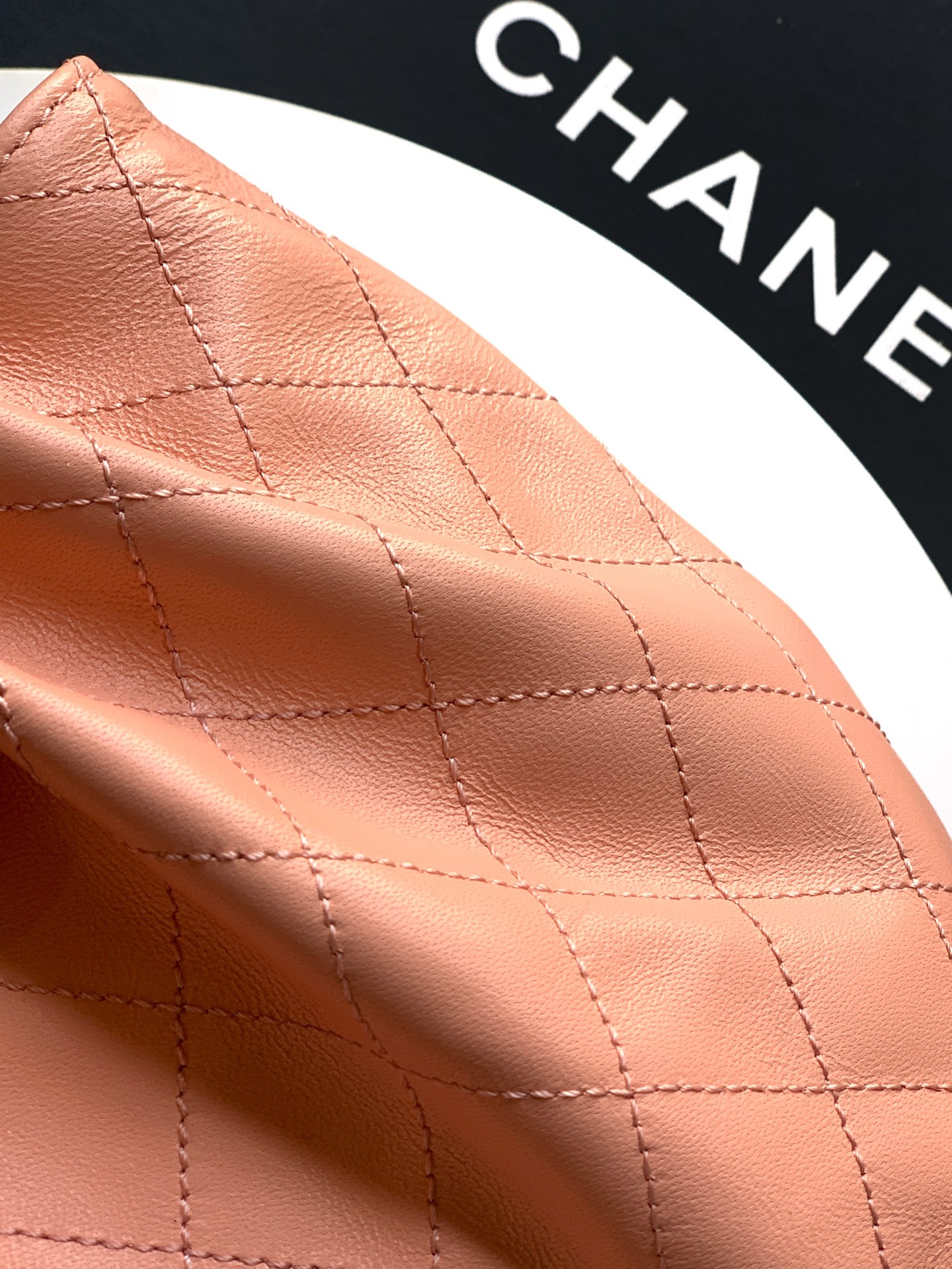 Chanel Tote Bag Sheepskin Brown 12cm-24cm-l