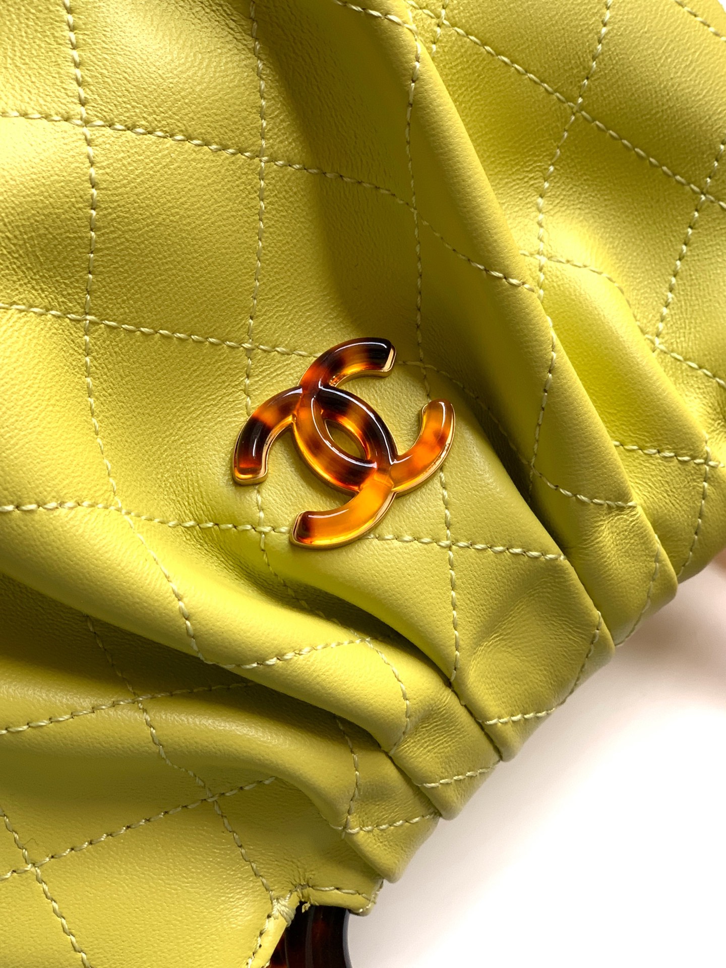 Chanel Tote Bag Sheepskin Brown 12cm-24cm-l