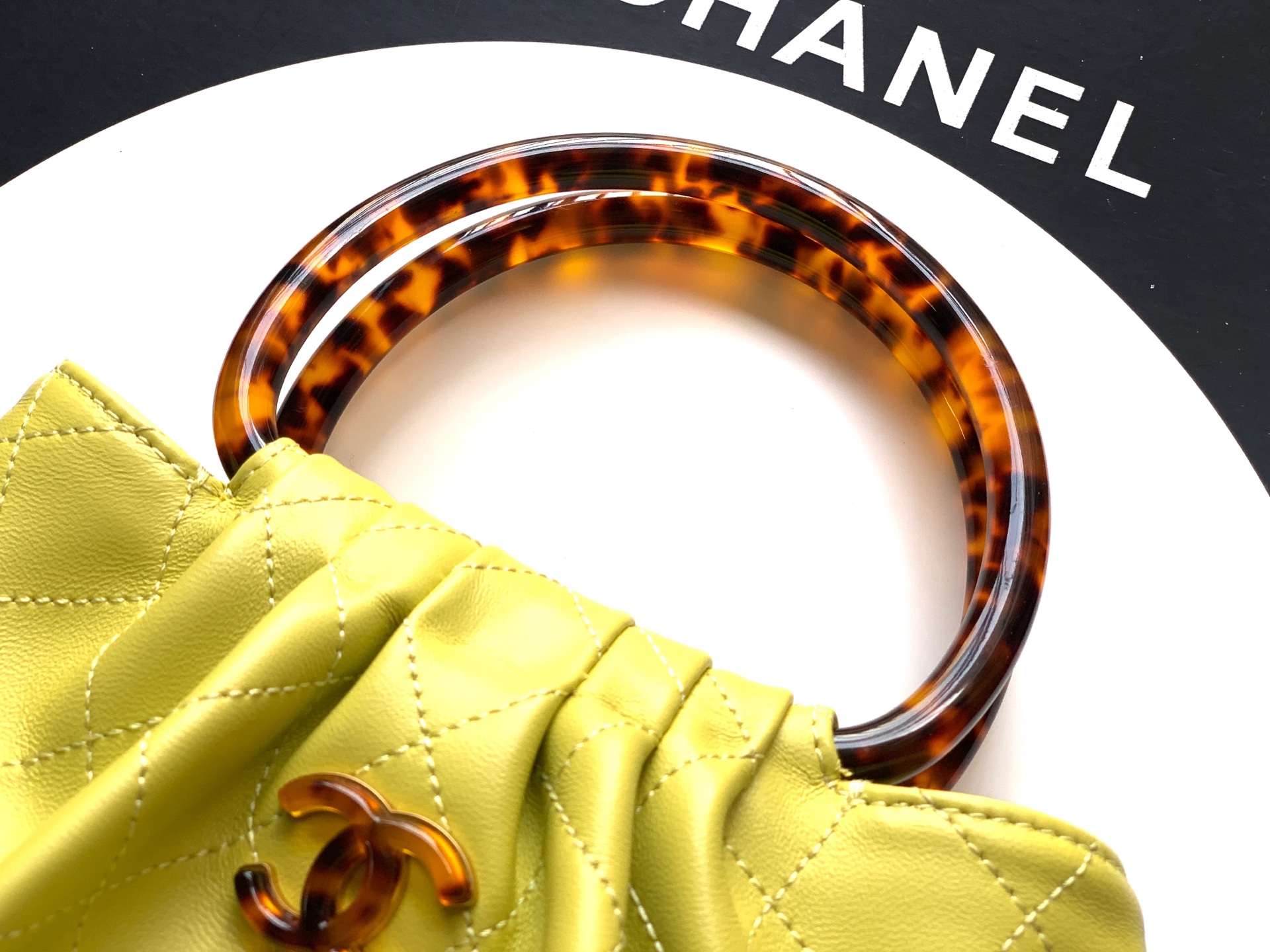 Chanel Tote Bag Sheepskin Brown 12cm-24cm-l