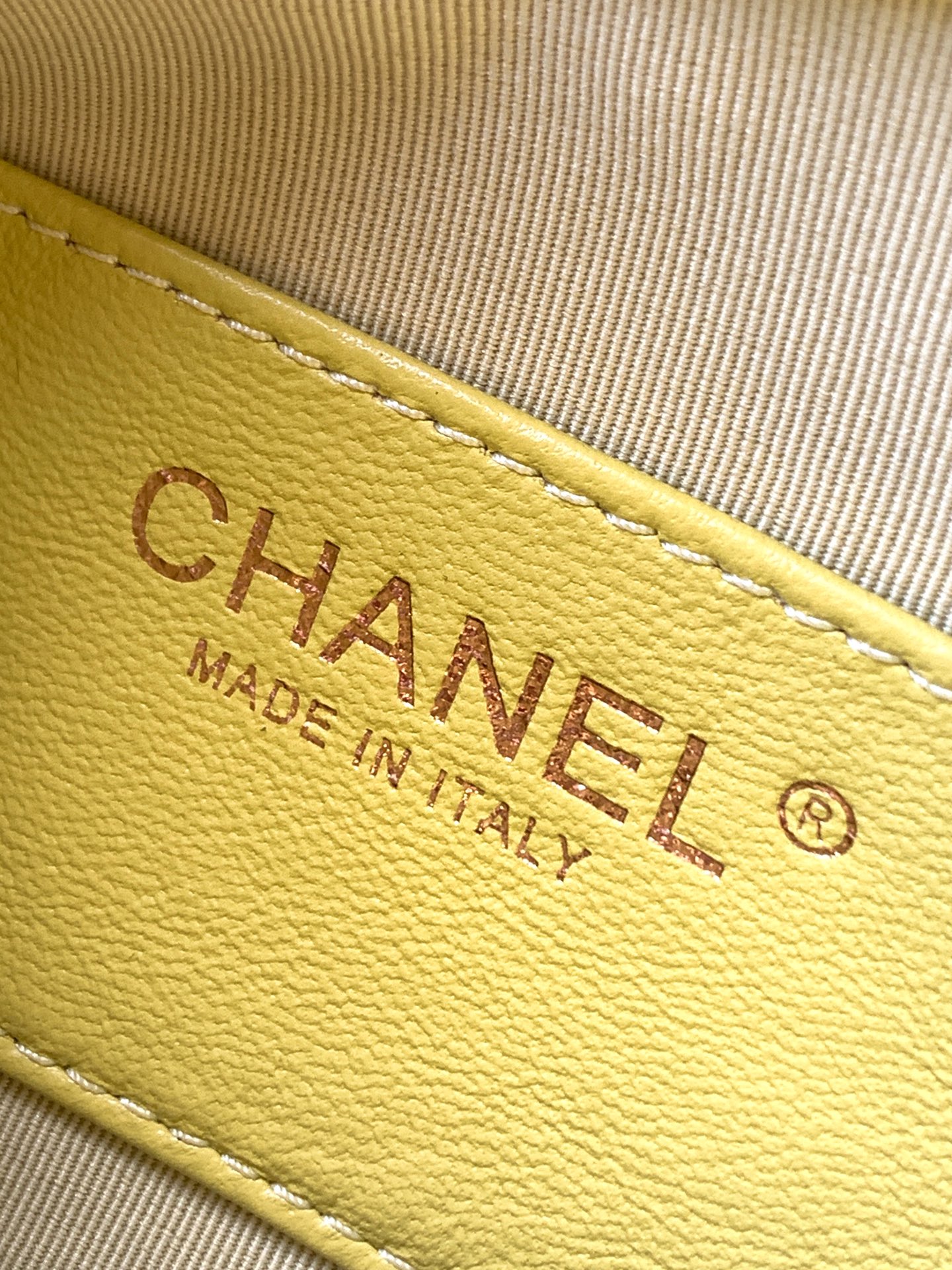 Chanel Tote Bag Sheepskin Brown 12cm-24cm-l