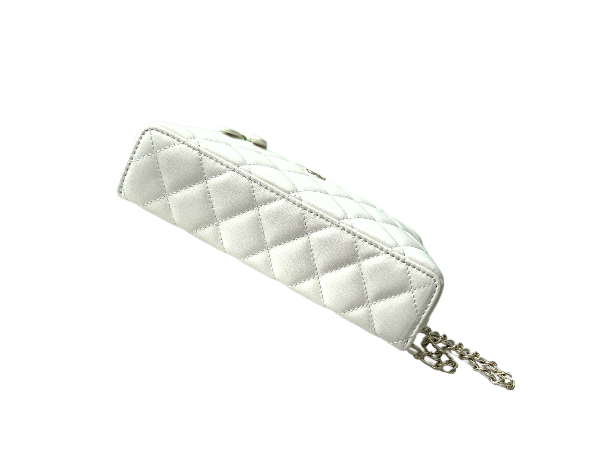 Chanel Basic Bag Cow Leather White M-l-s